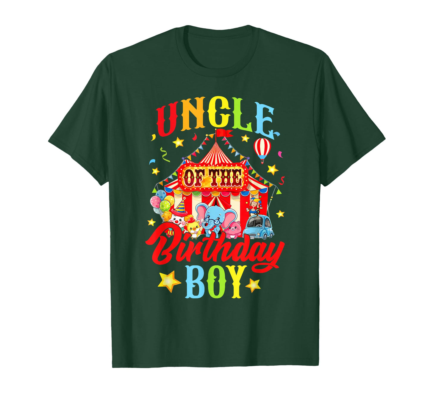 Uncle Of The Birthday Boy Circus Carnival Theme Party T-Shirt