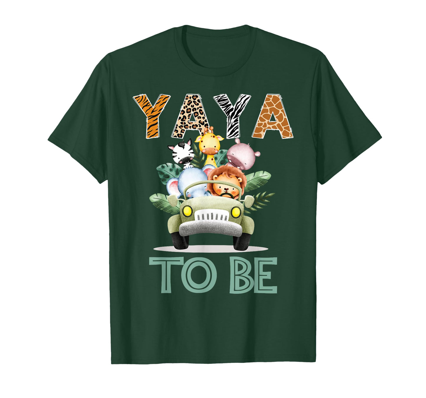 Soon To Be Yaya Jungle Animal Safari Gender Reveal T-Shirt