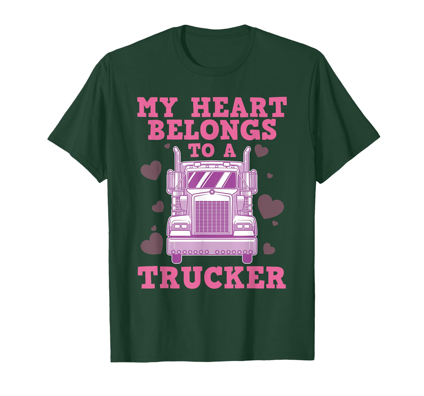 Cool Truckers Wife Gift For Women Funny Truck Driver Girl T-Shirt