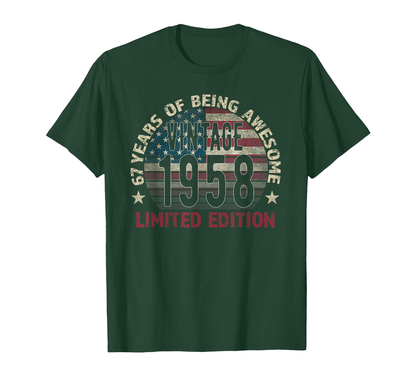 67th Birthday Gift men Vintage born 1958 turning 67 Year Old T-Shirt