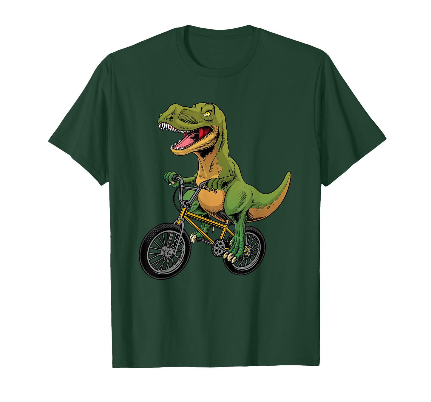 Cool BMX For Men Boys Kids Bike Rider T Rex Dinosaur Bicycle T-Shirt