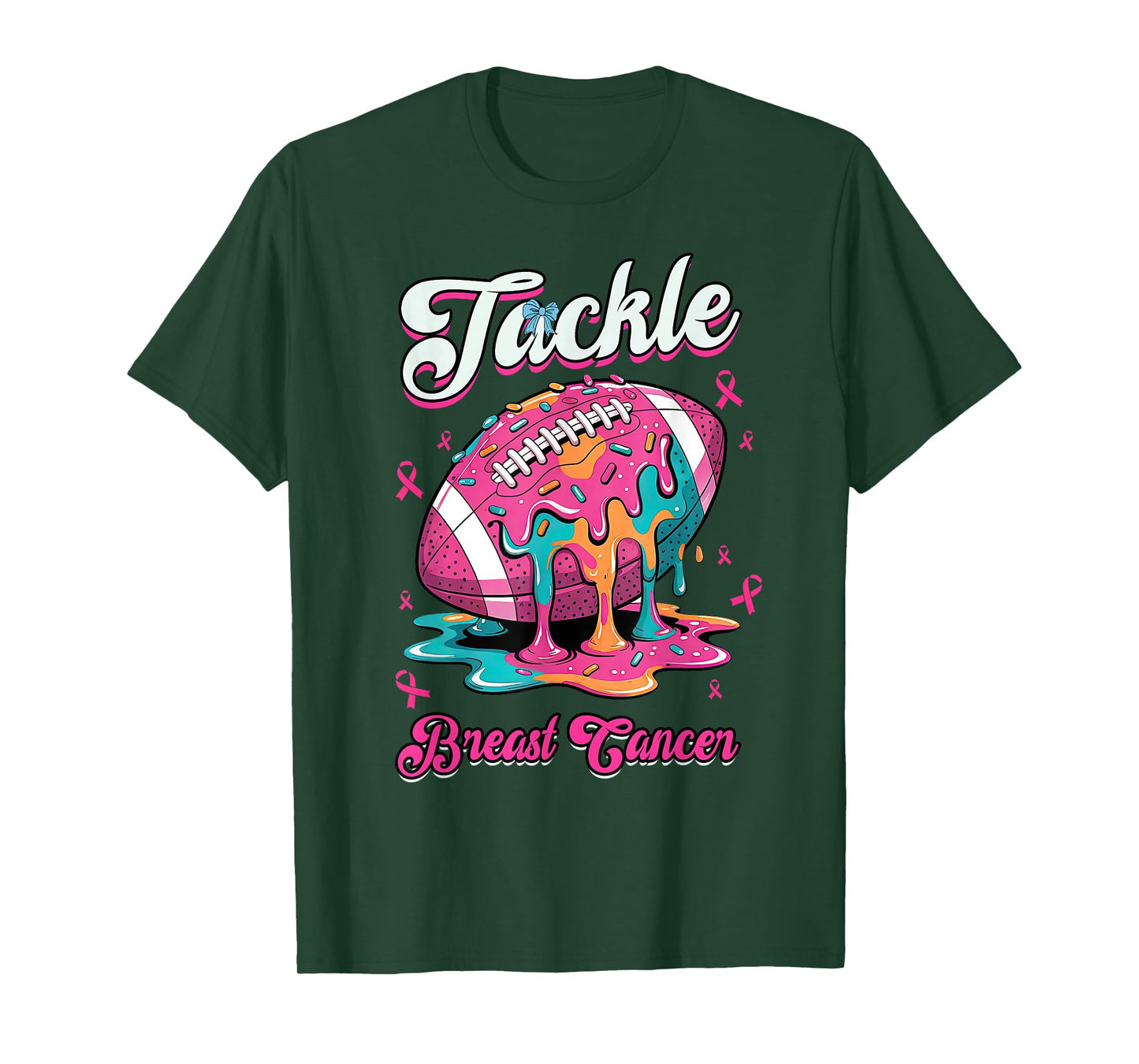 Pink Out Tackle Breast Cancer Awareness American Football T-Shirt
