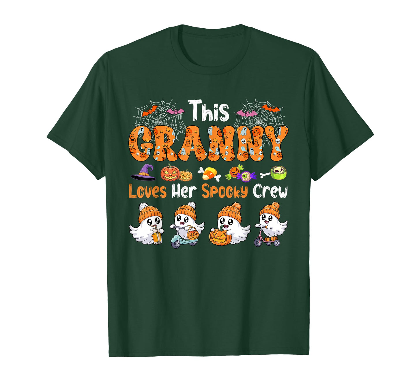 Granny Loves Her Spooky Halloween Crew Group Funny Boos T-Shirt