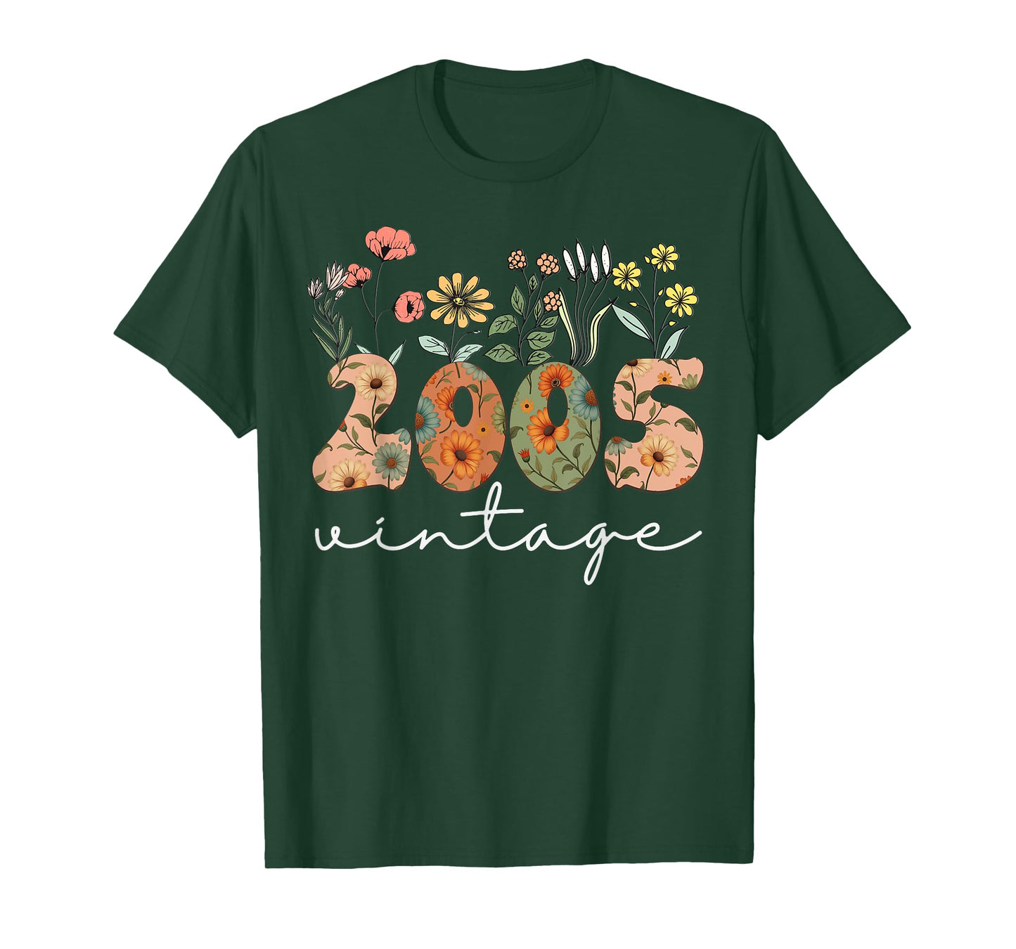 20 Years Old Vintage 2005 18th Birthday Tee Wildflower Women T-Shirt