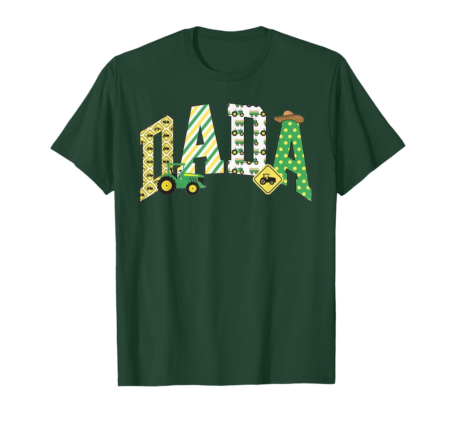Dada of the Birthday Boy Tractors Farm Trucks Family Party T-Shirt