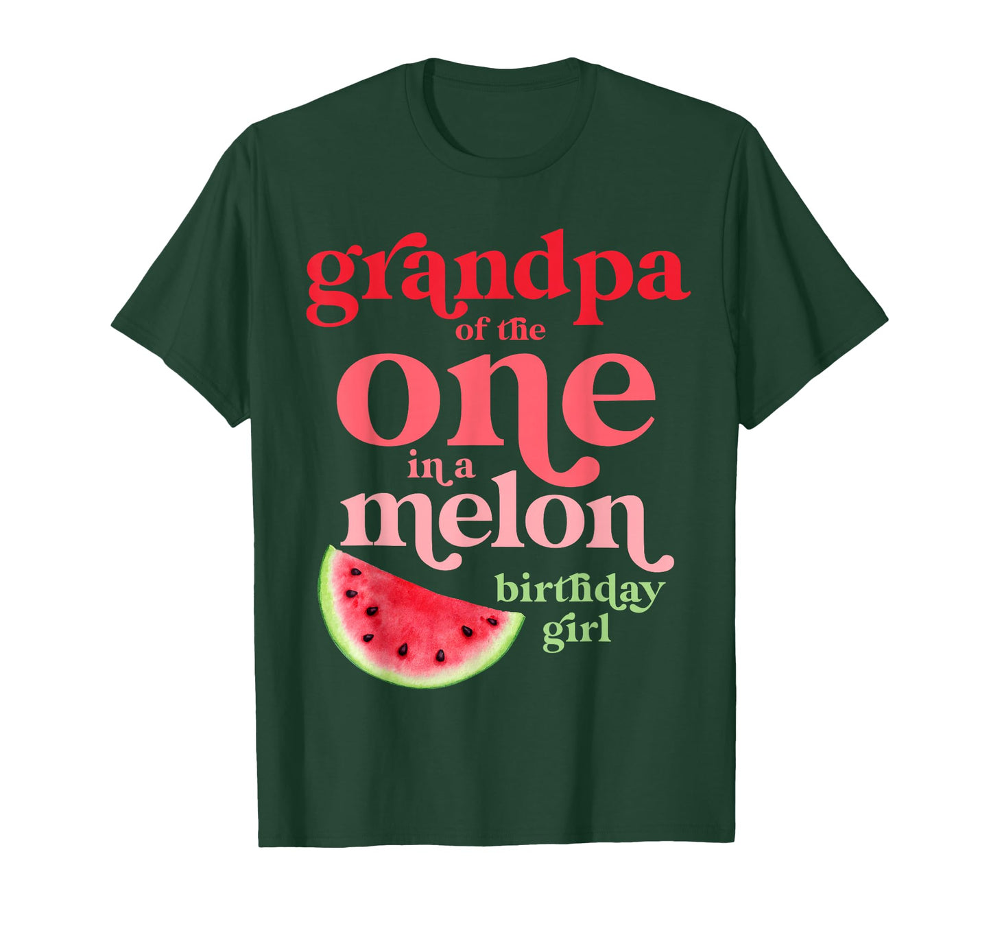Grandpa of the One In A Melon Birthday Girl Watermelon First T-Shirt