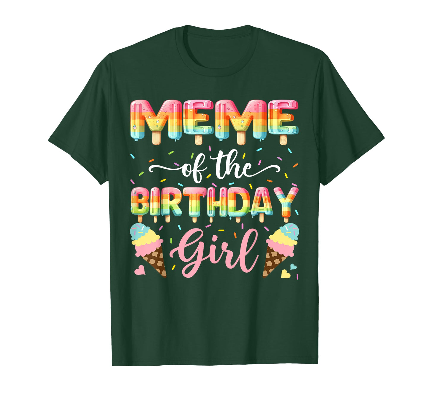 Meme Of The Birthday Day Girl Ice Cream Bday Party T-Shirt