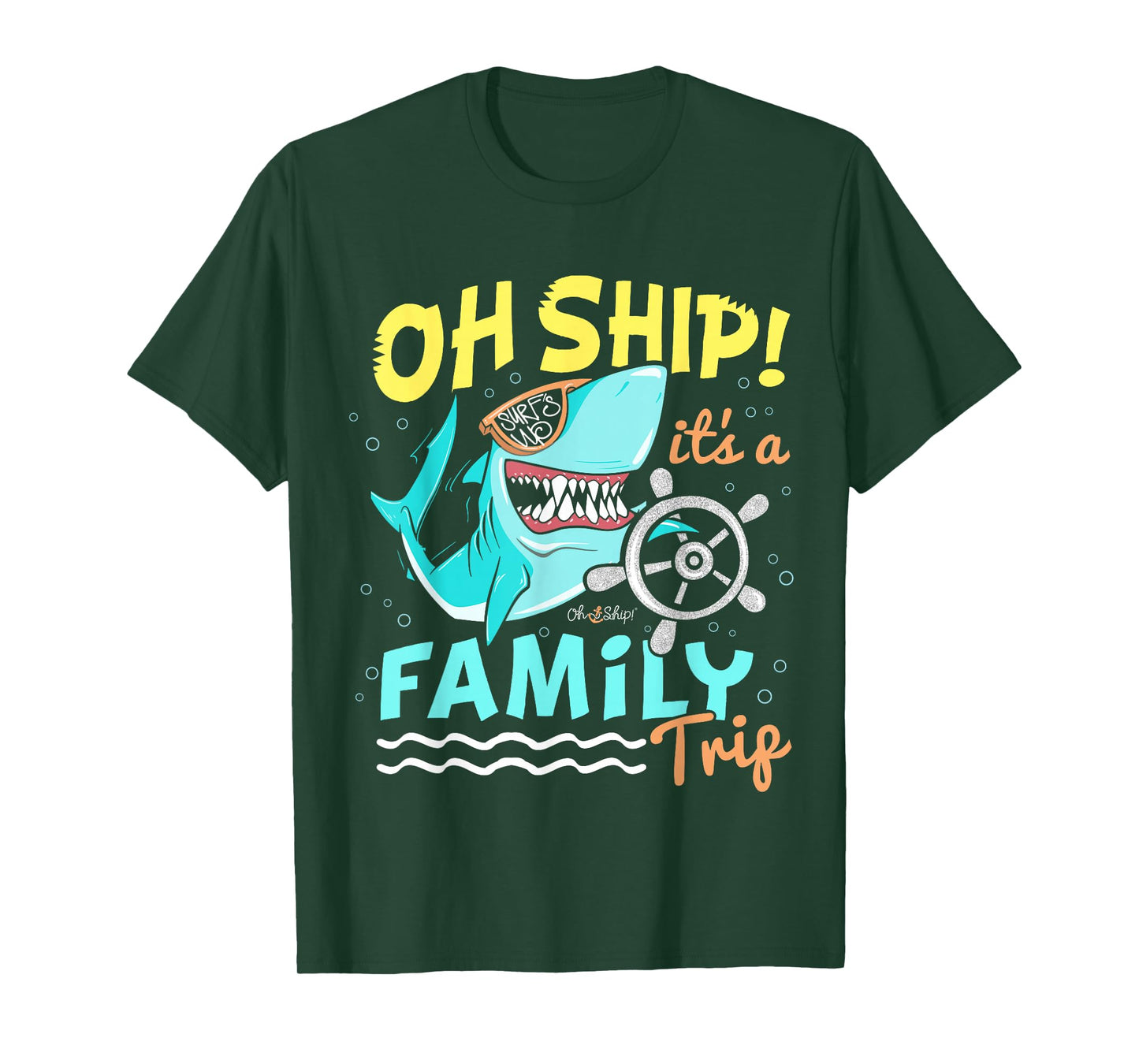 Oh Ship It’s A Family Trip, Shark Matching Family Cruise T-Shirt