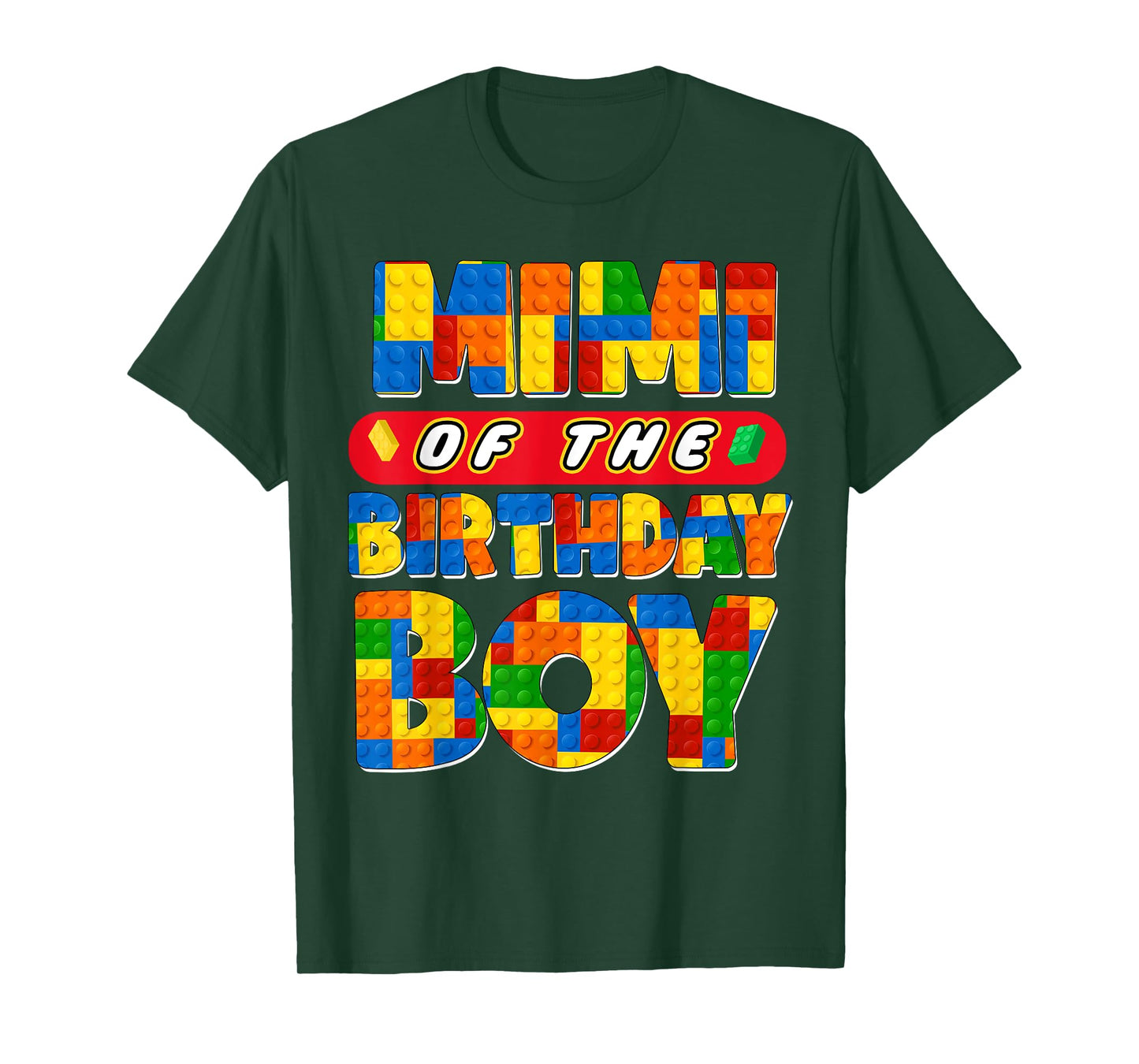 Mimi Birthday Boy Building Bricks Family Party Decoration T-Shirt