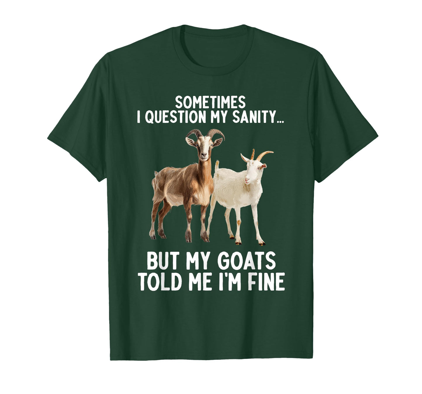 Funny Goat Design T-Shirt for Men, Women & Goat Lovers