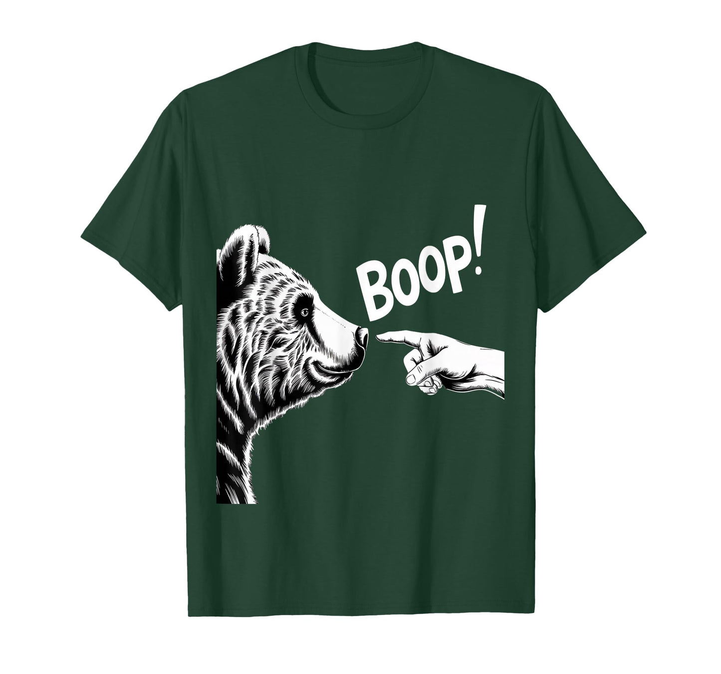 Funny Bear Boop Finger Nose Design T-Shirt