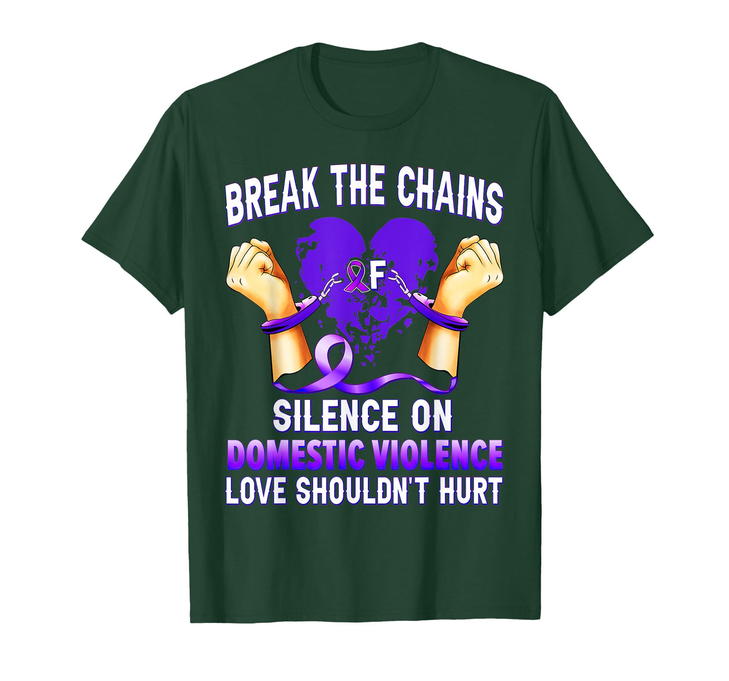 Break The Chains Of Silence On Domestic Violence Awareness T-Shirt