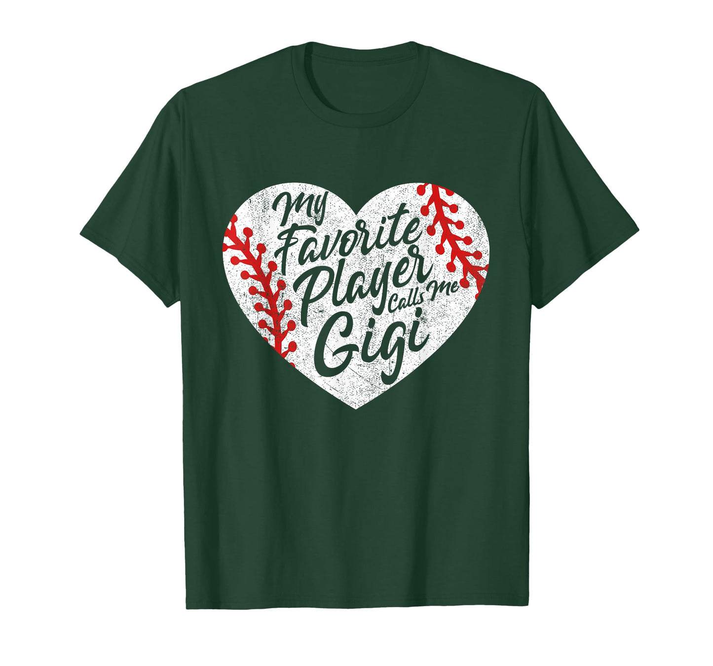 My Favorite Player Calls Me Gigi Baseball Heart Cute Grandma T-Shirt
