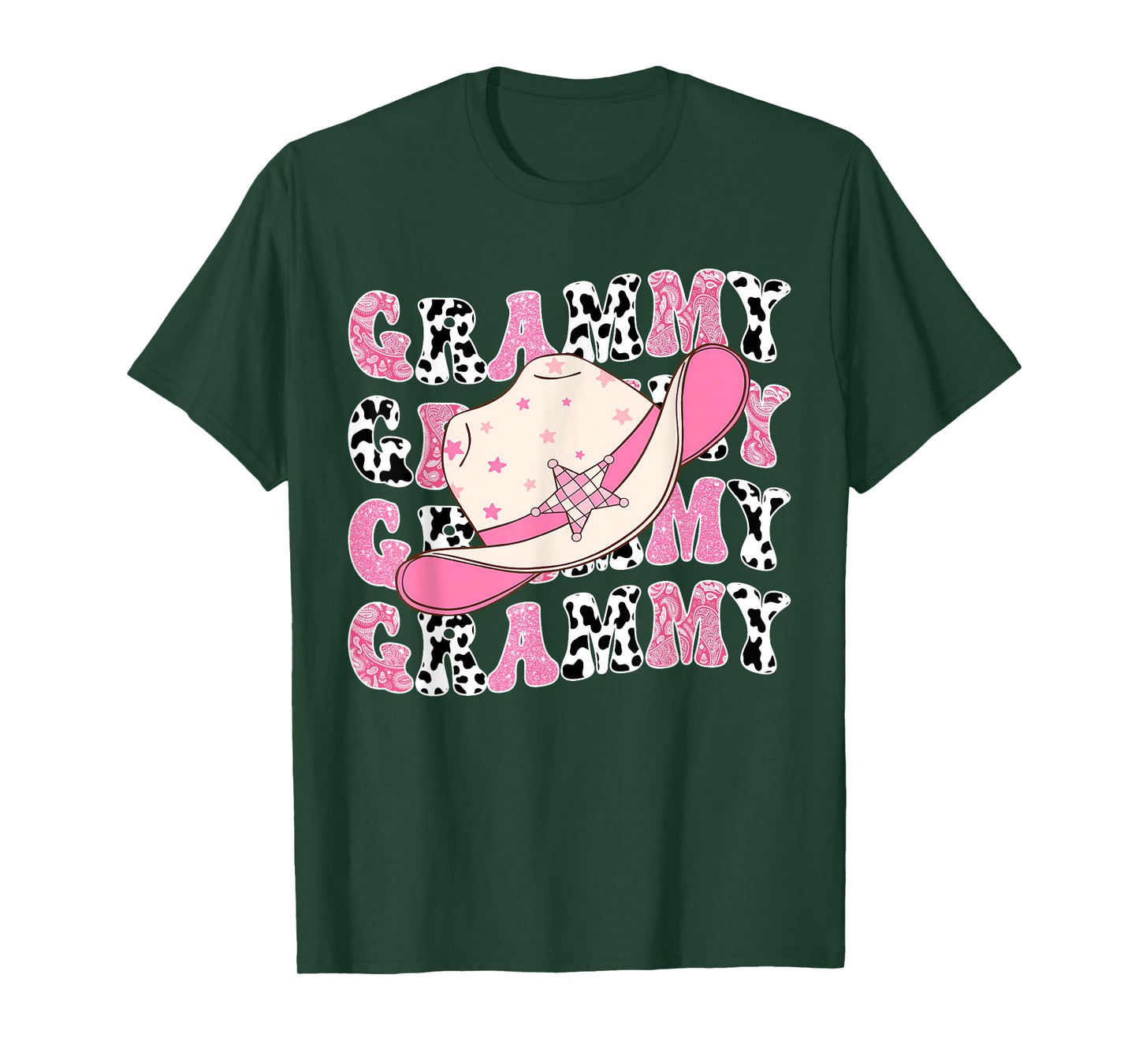 Grammy Pink Rodeo CowGirl Western Retro Groovy T-Shirt