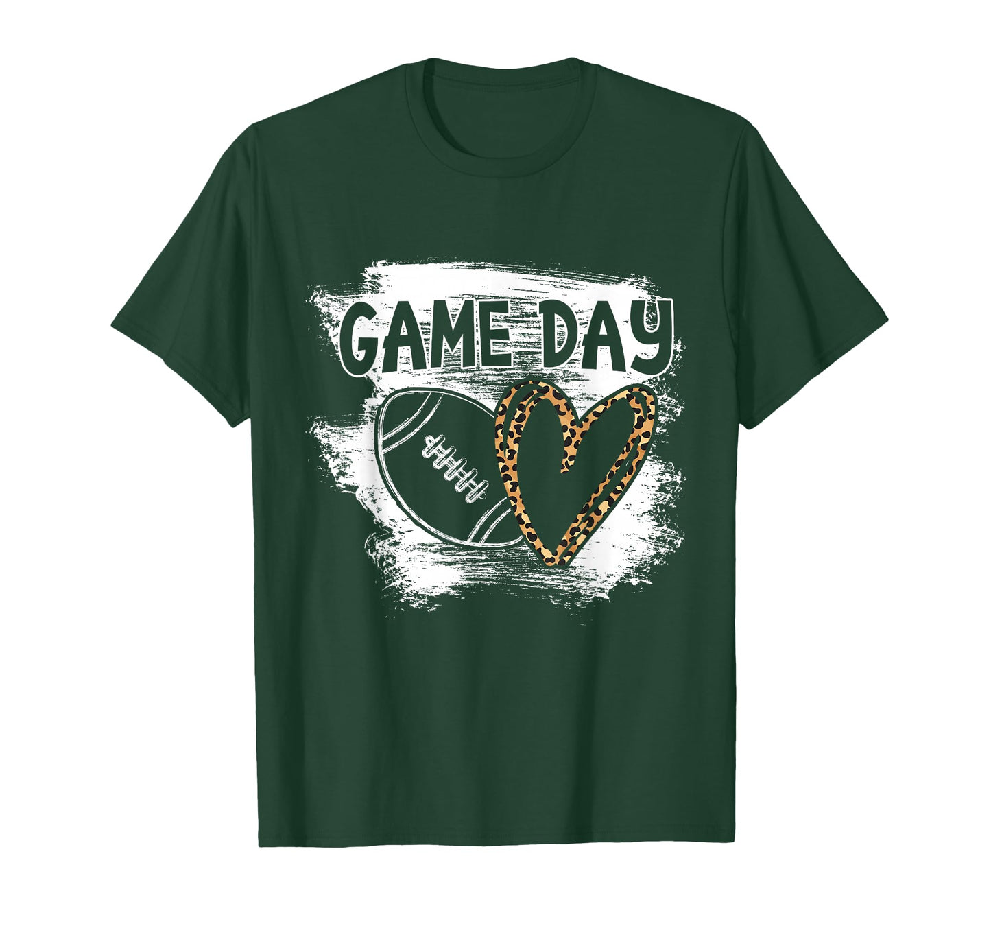 Football Game Day Womens Leopard Cheetah Game Day Football T-Shirt