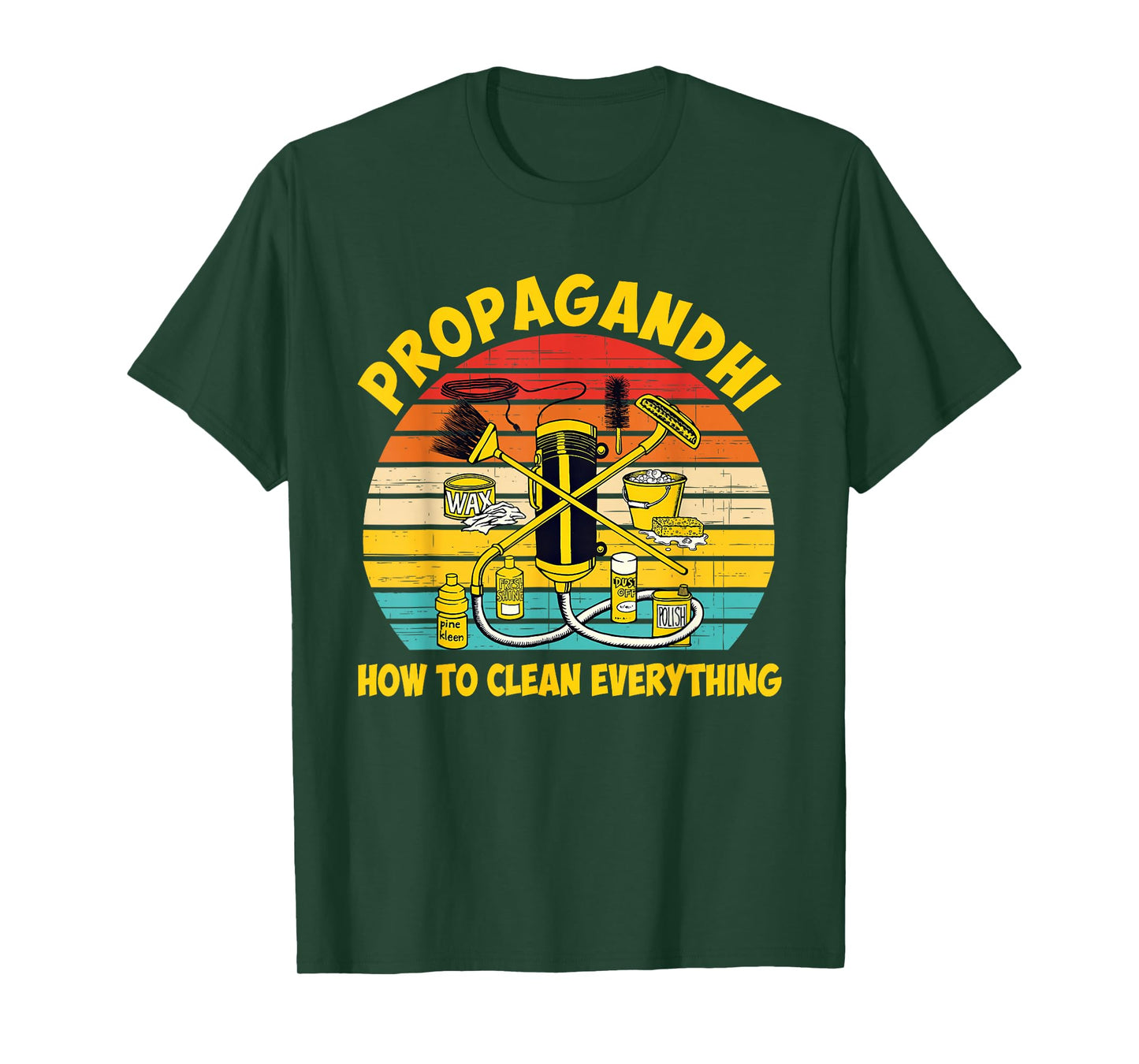 Propagandhi Design Co. How To Clean Everything T-Shirt - Unisex-Adults, Black, Small