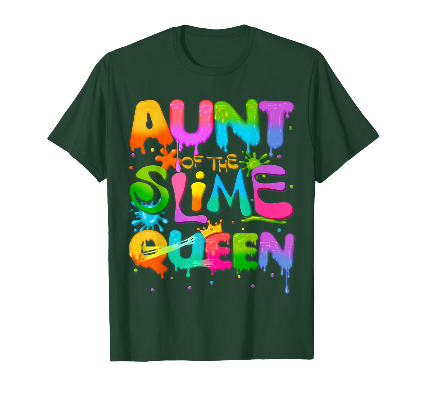 Aunt Of The Slime Queen Birthday Family Matching Party T-Shirt