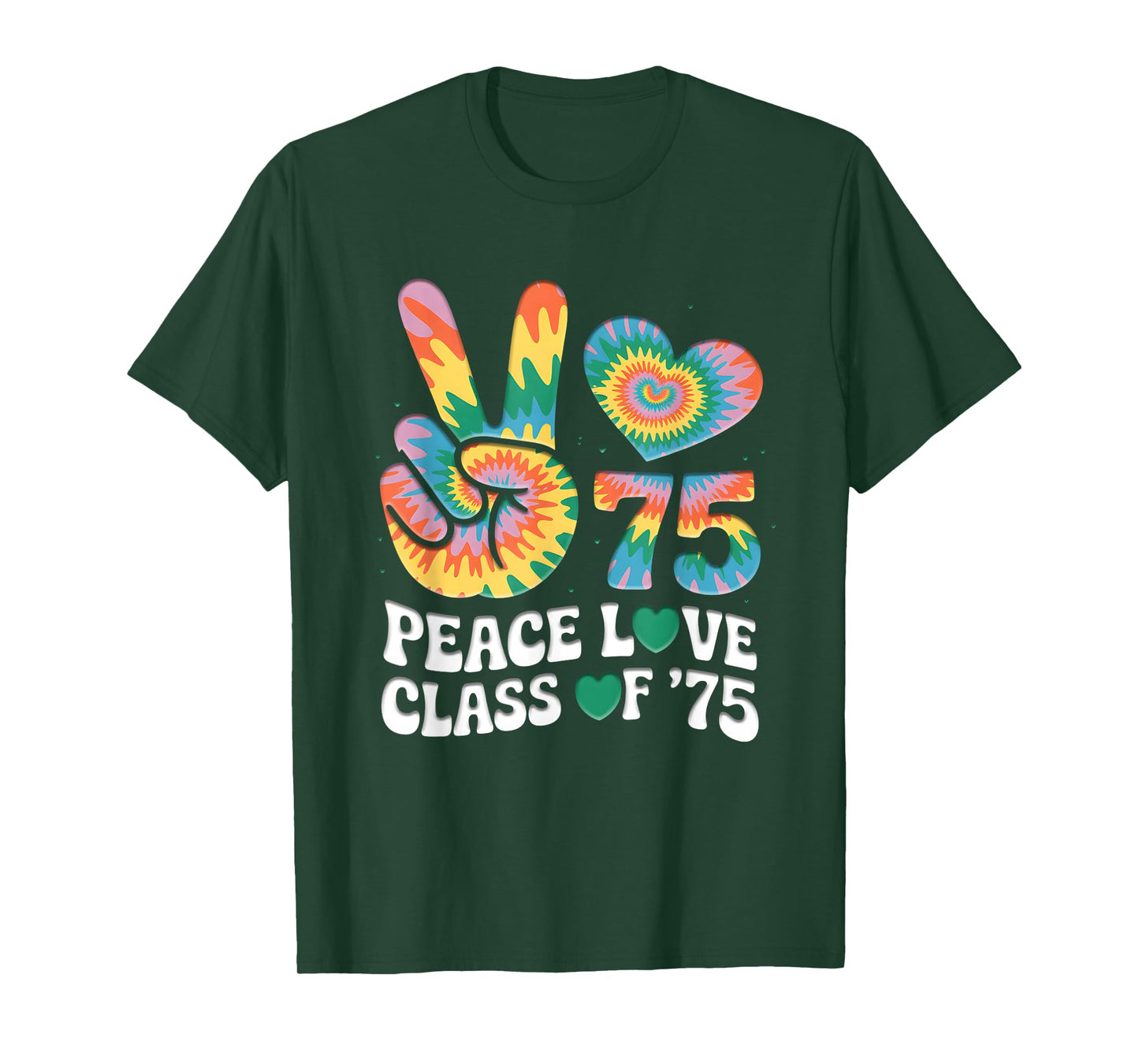 Class Of 75 1975 50th Class Reunion Tie Dye Graduation T-Shirt