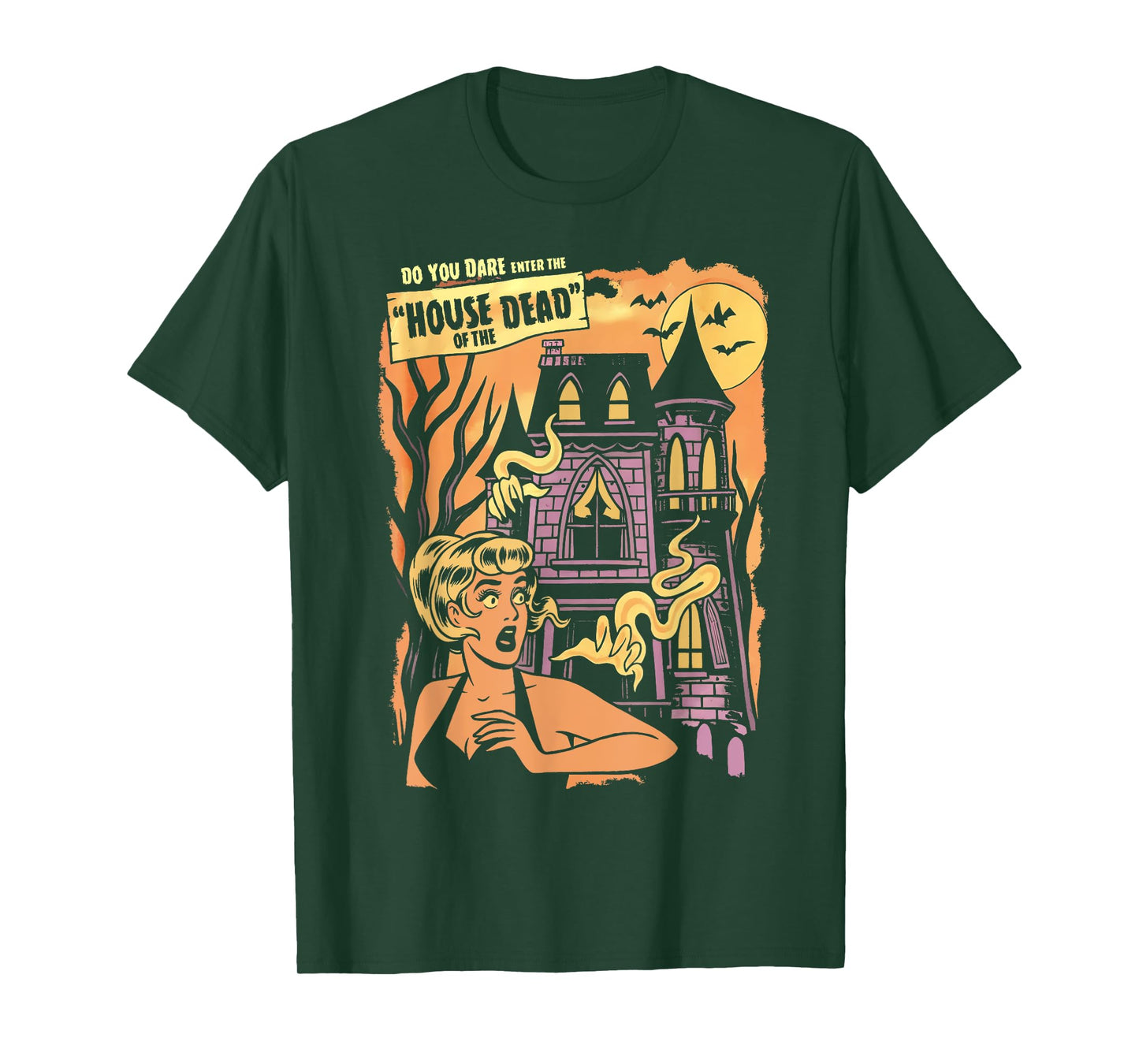 Vintage It's A Scream We Dare You To Enter The Haunted House T-Shirt