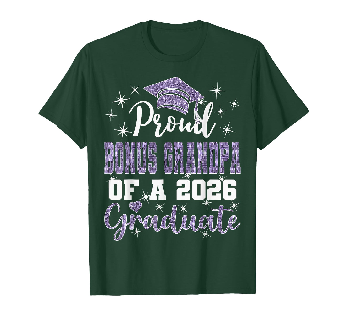 Super Proud Bonus Grandpa of 2026 Graduate Graduation Family T-Shirt