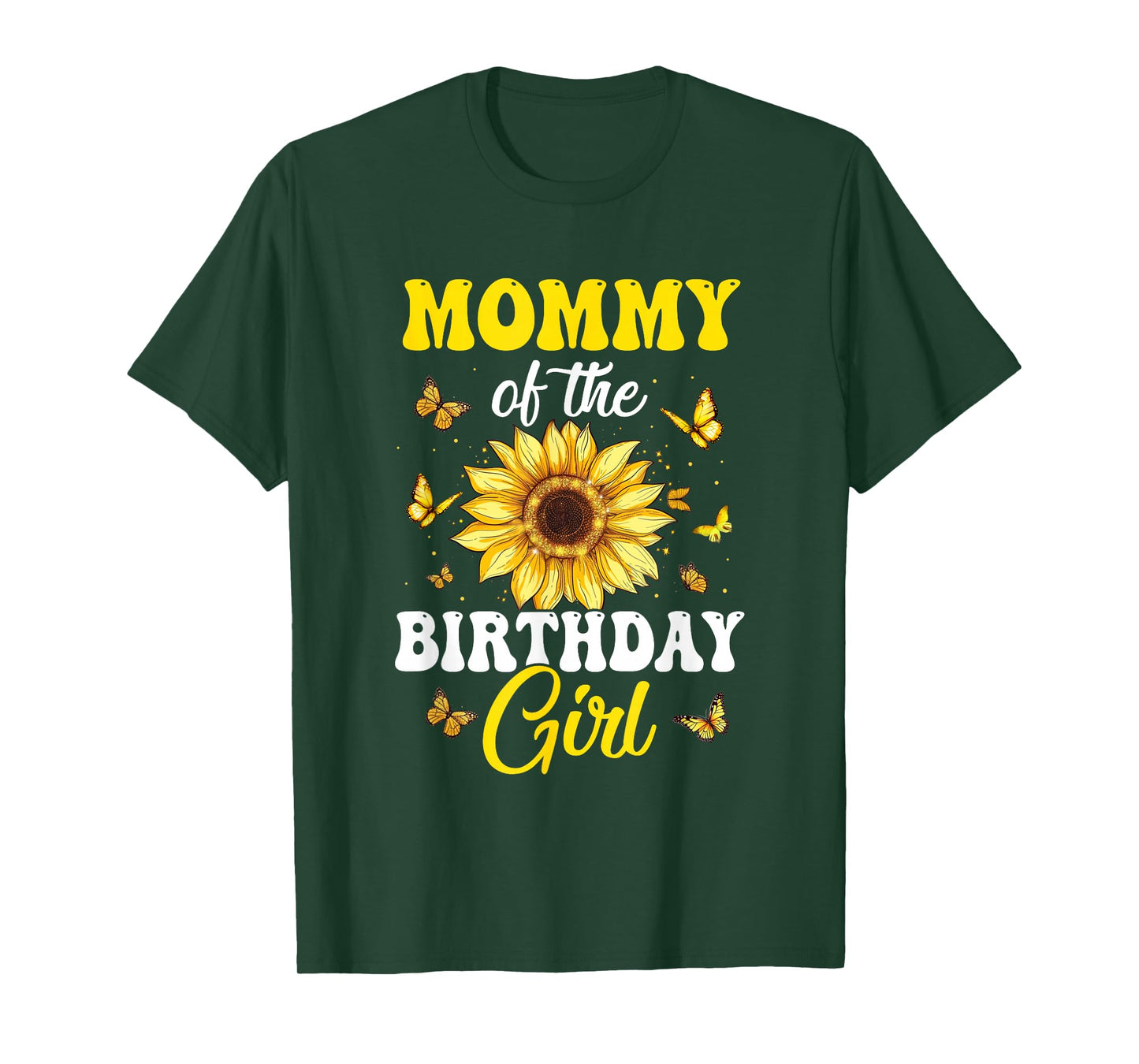 Mommy Of The Birthday Girl Sunflower Party Family Matching T-Shirt