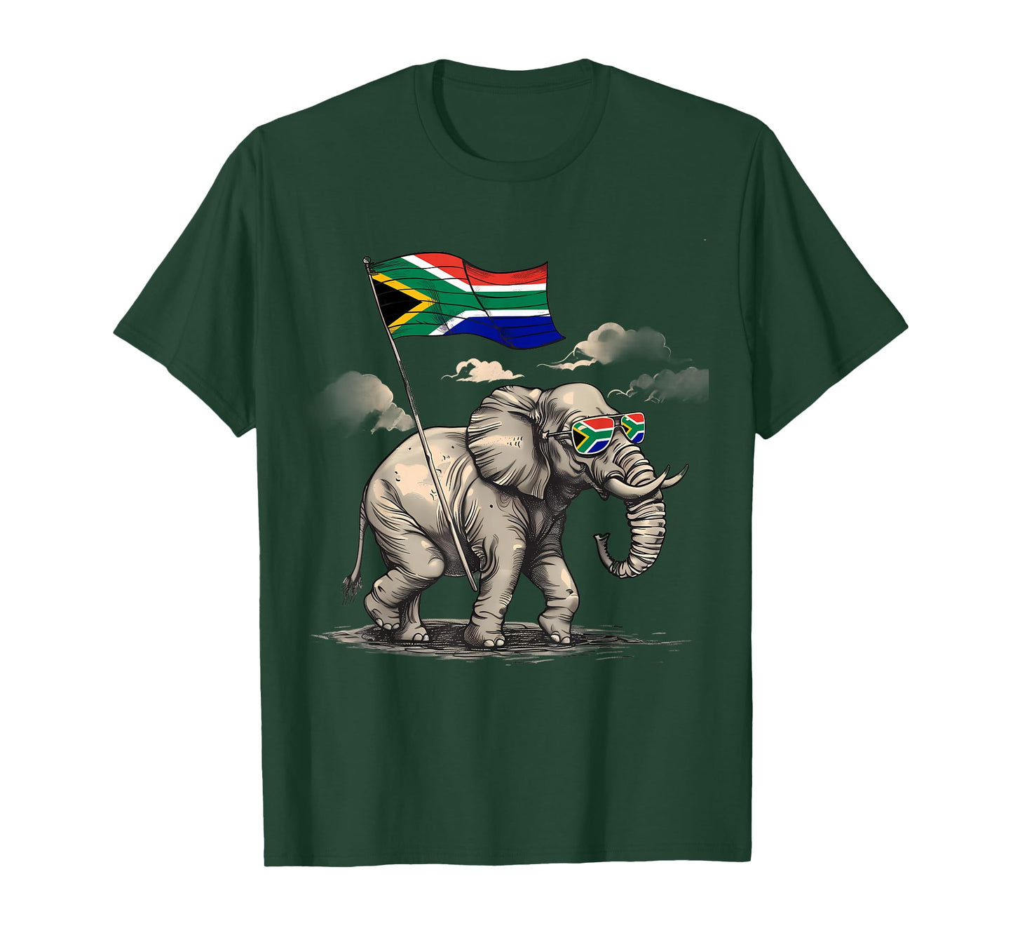 South Africa Flag Wildlife Elephant South African Roots T-Shirt