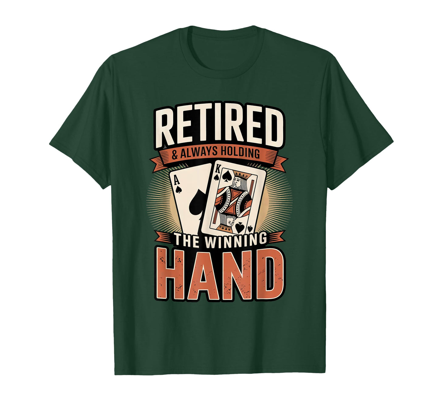 Vintage Retired Playing Poker Cards Lover Gamble Retirement T-Shirt
