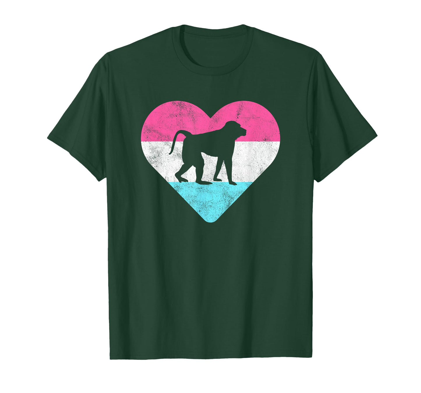 Retro Vintage Baboon Monkey Gift for Women or Girls T-Shirt