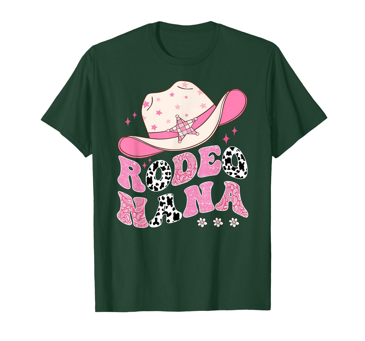 Rodeo Nana Pink CowGirl 1St Birthday Family Matching T-Shirt