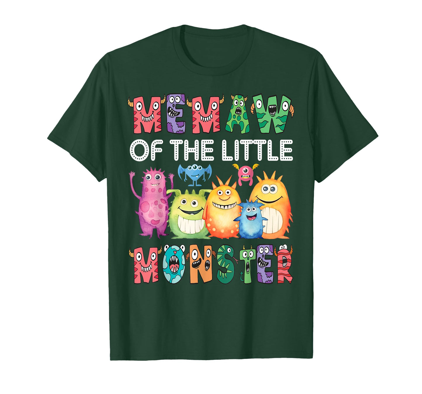 Memaw Of The Little Monster Kids 1St Birthday Party T-Shirt