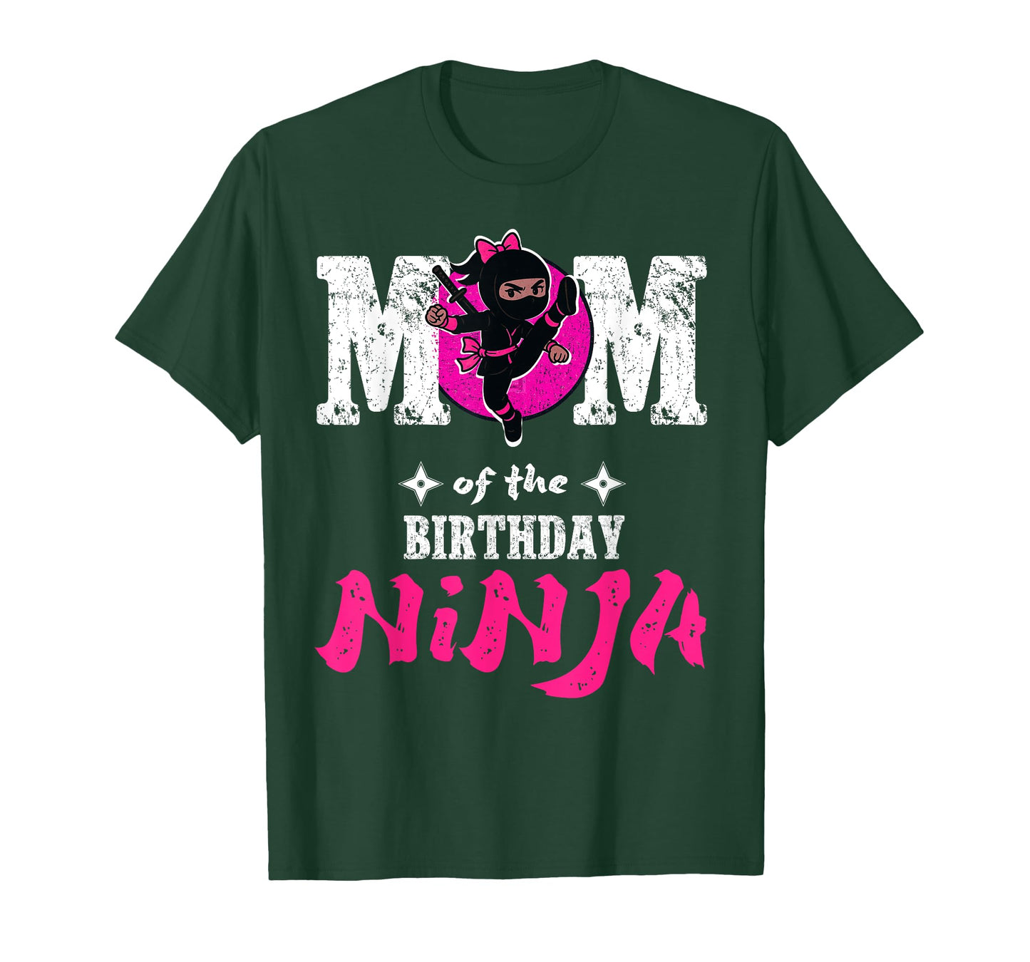 Mom of The Birthday Ninja Funny Girl Ninja Birthday T-Shirt