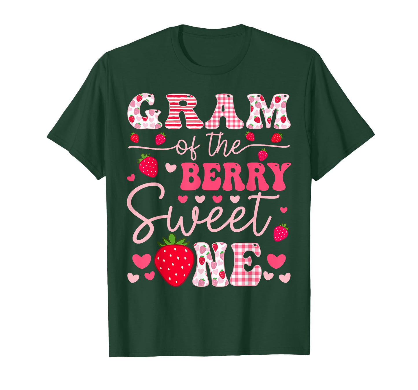 Gram Of The Berry Sweet One Strawberry Groovy T-Shirt