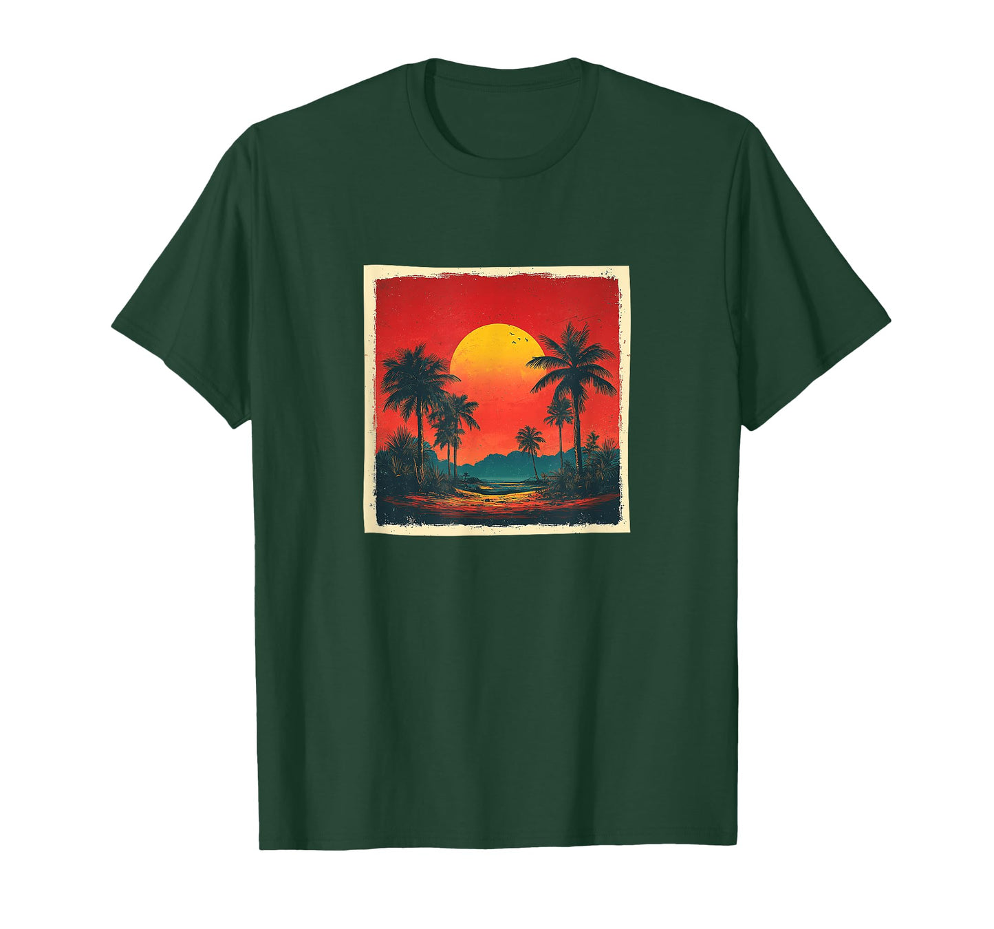 Desert Oasis Vintage Landscape Graphic T-Shirt