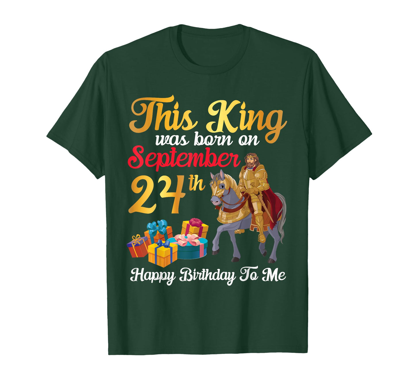 This King Was Born On September 24th Happy Birthday To Me T-Shirt