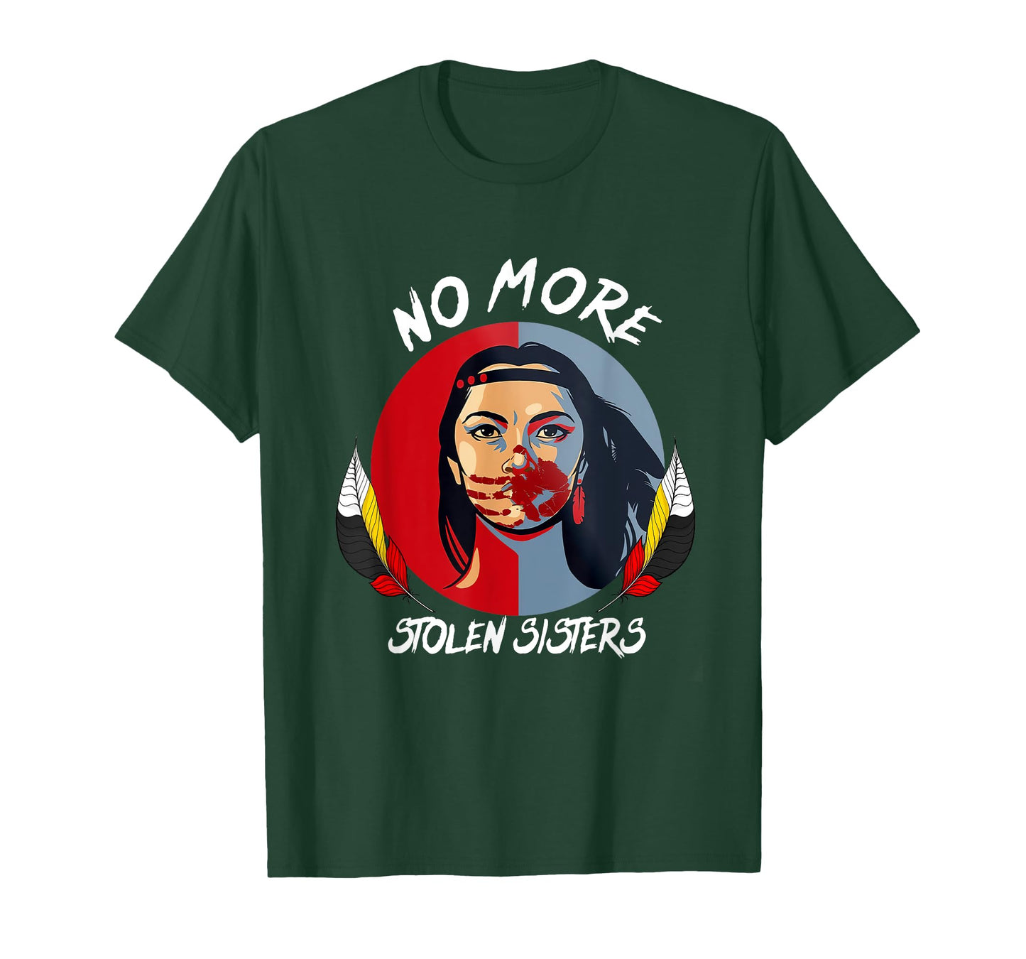 No More Stolen Sister MMIW Indigenous Red Hand T-Shirt