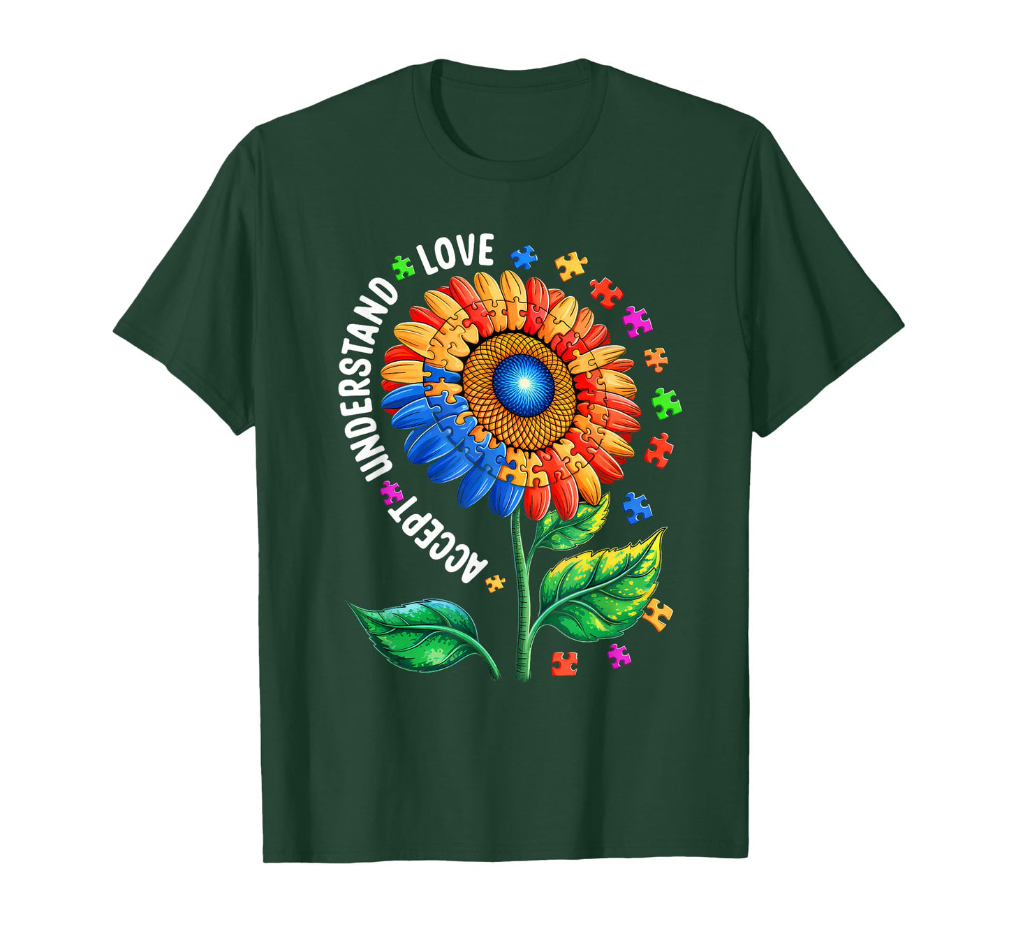 Autism Awareness Sunflower Men Women Kids Autism Sunflower T-Shirt
