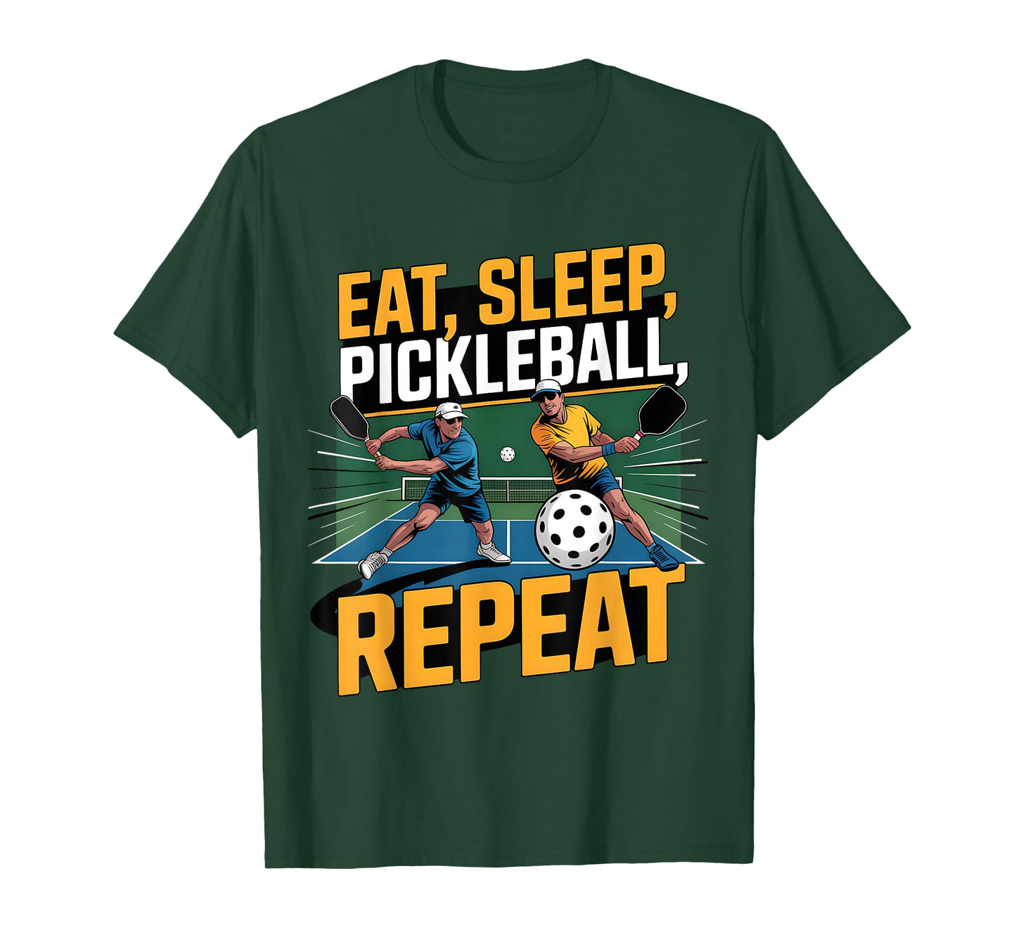 Eat Sleep Pickleball Repeat Funny Pickleball Player T-Shirt