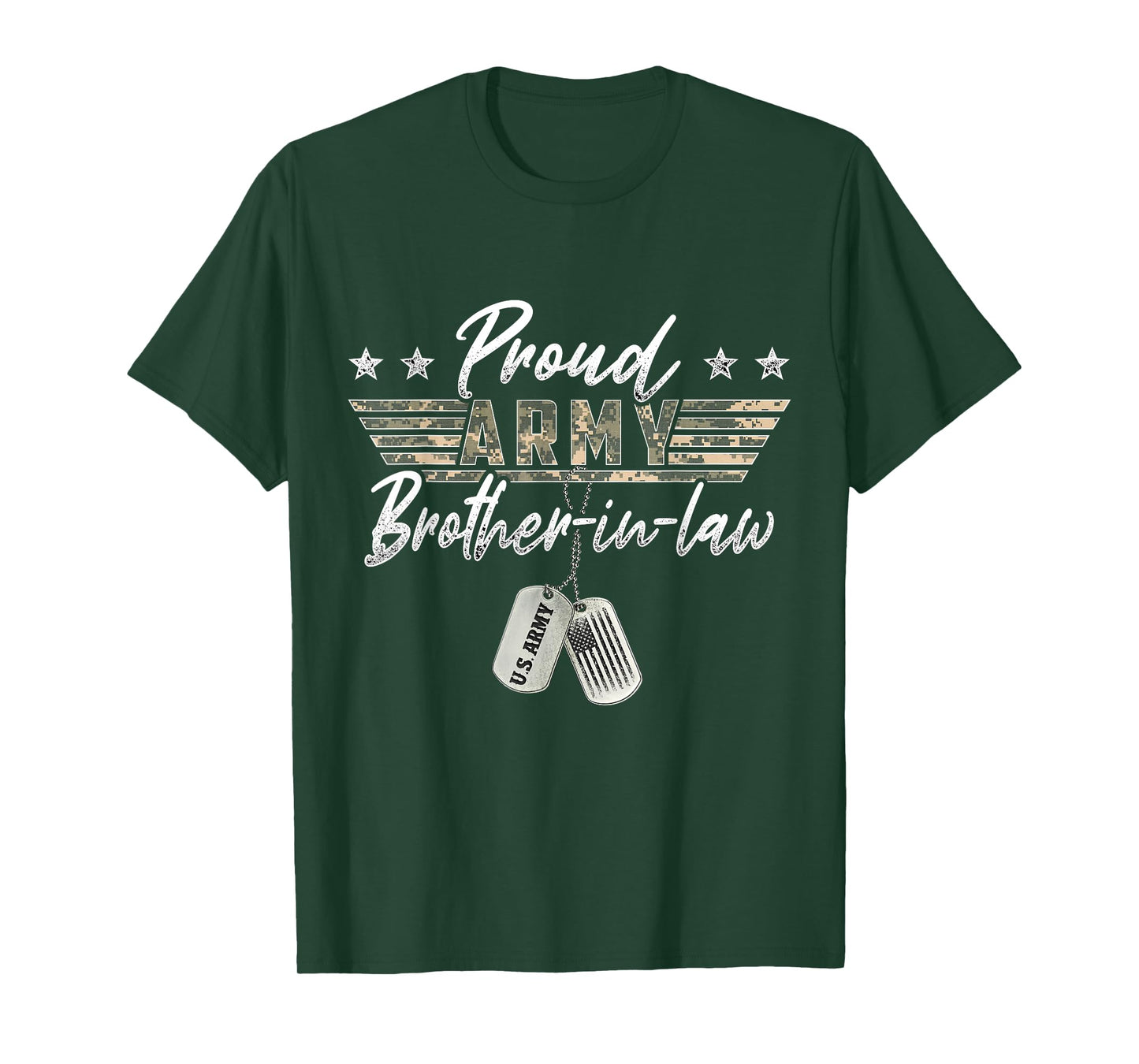 Proud Army Brother-In-Law American Veteran Military T-Shirt