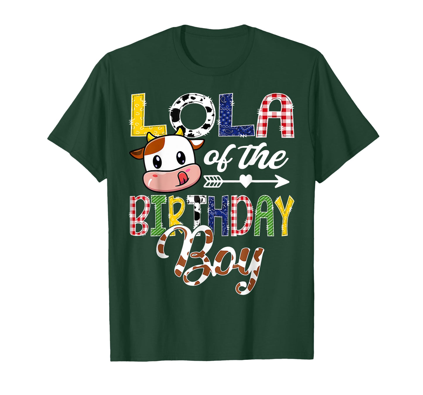 Lola Of The Birthday Boy Cow Farm 1St Birthday Boy T-Shirt