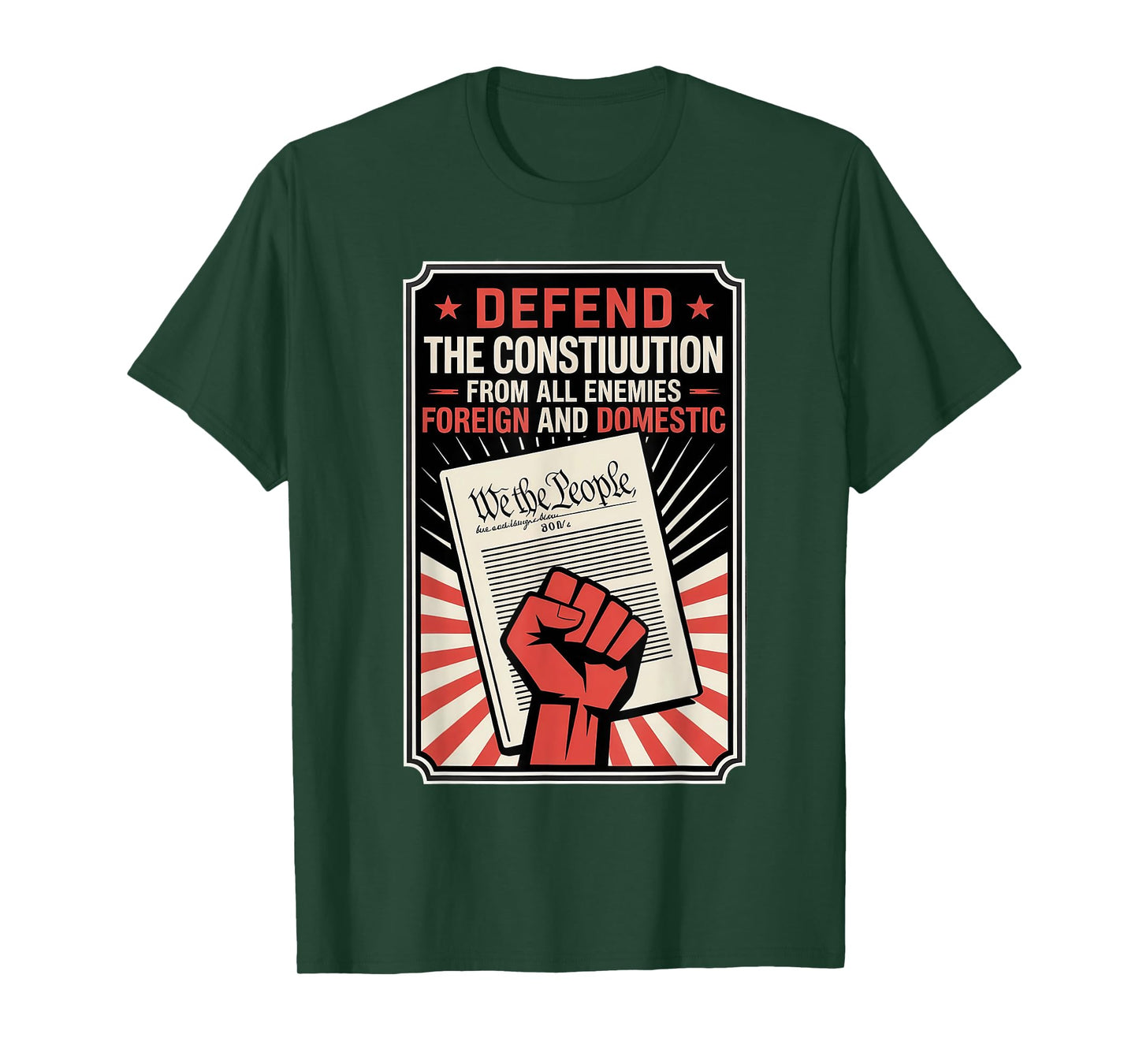Defend The Constitution From All Enemies Both T-Shirt
