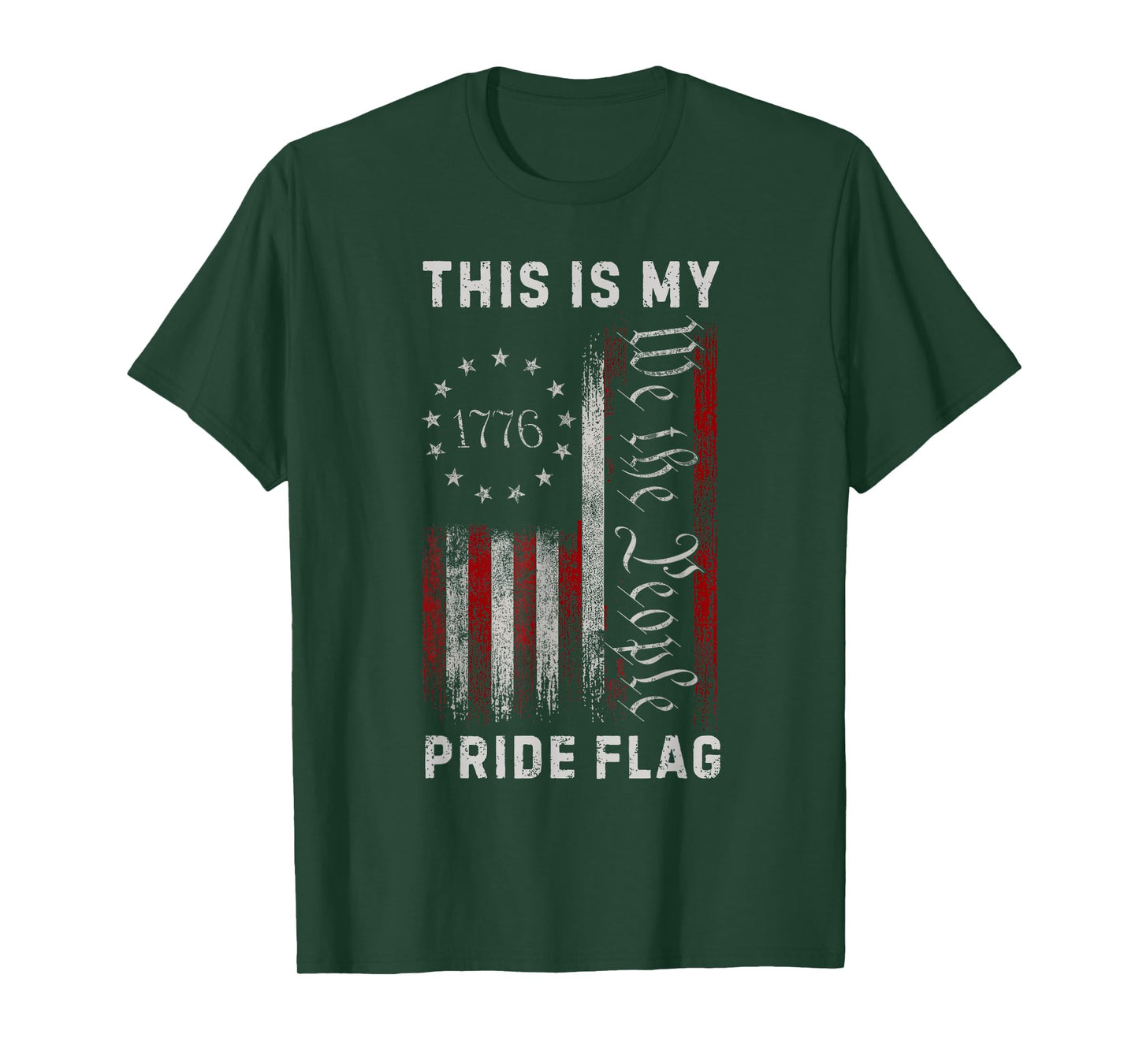 This Is My Pride Flag USA American 4th of July Patriotic T-Shirt