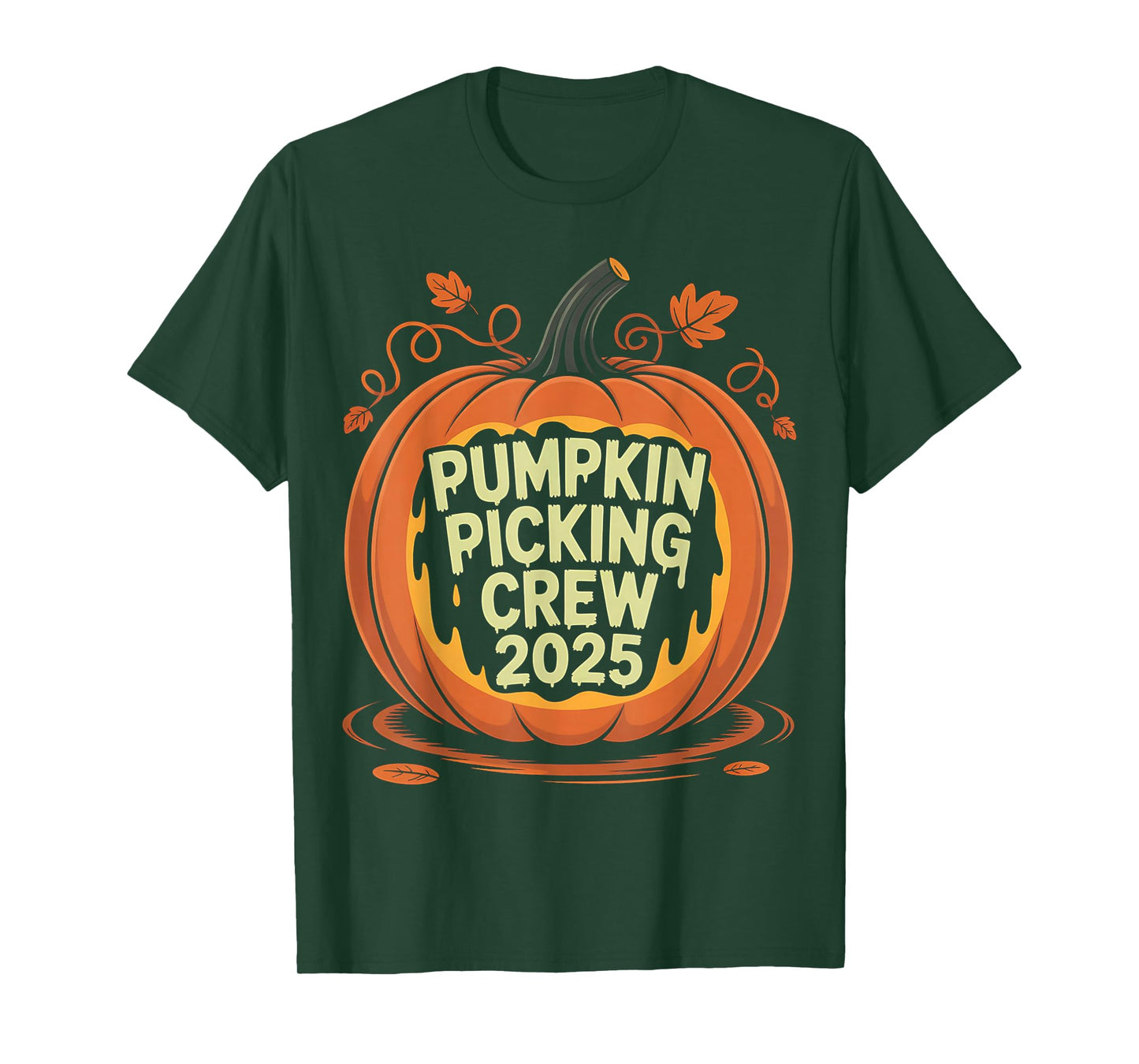 Pumpkin Picking Crew 2025 Halloween Fun T-Shirt