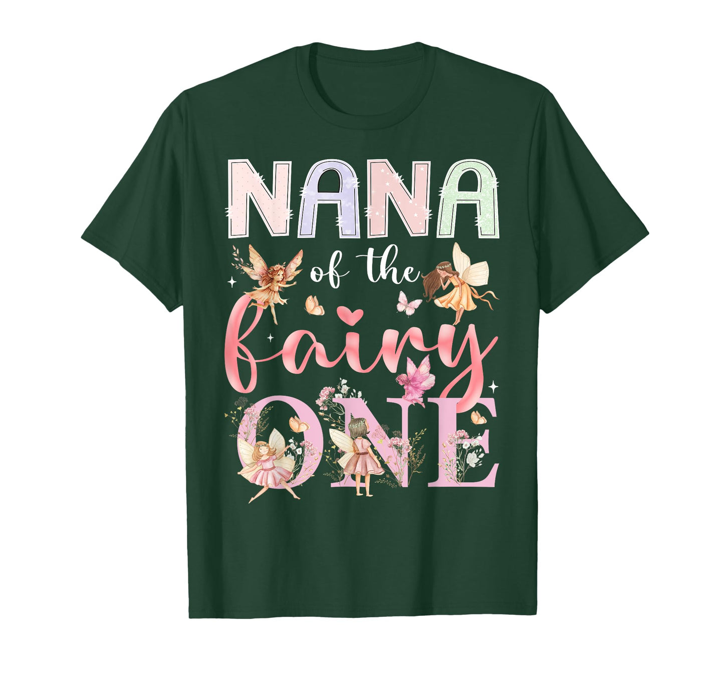 Nana Of The Fairy One 1St Birthday Girl Fairytale T-Shirt