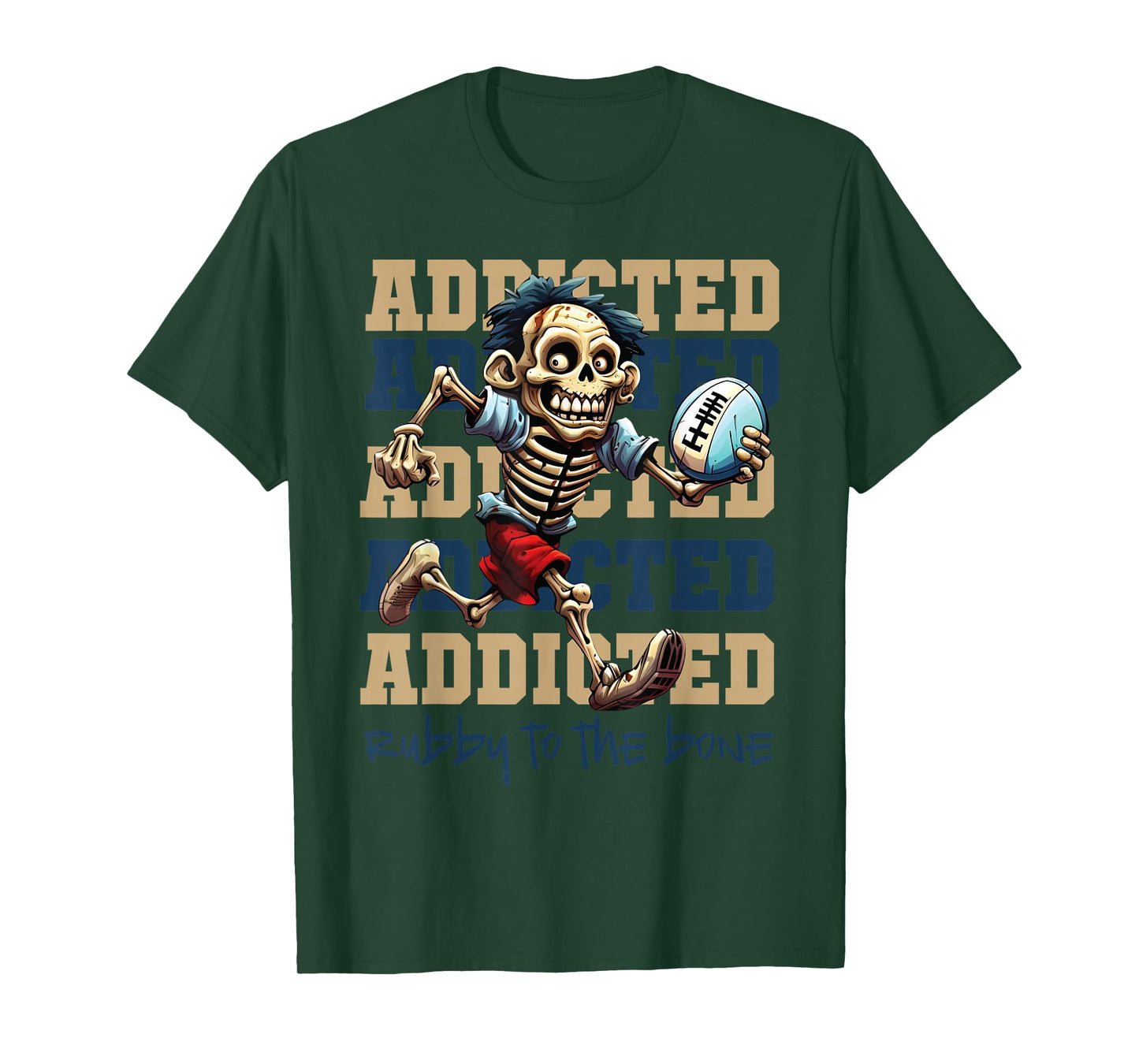 Skeleton Rugby Players Rugby To Bones Skeleton Meme Lovers T-Shirt
