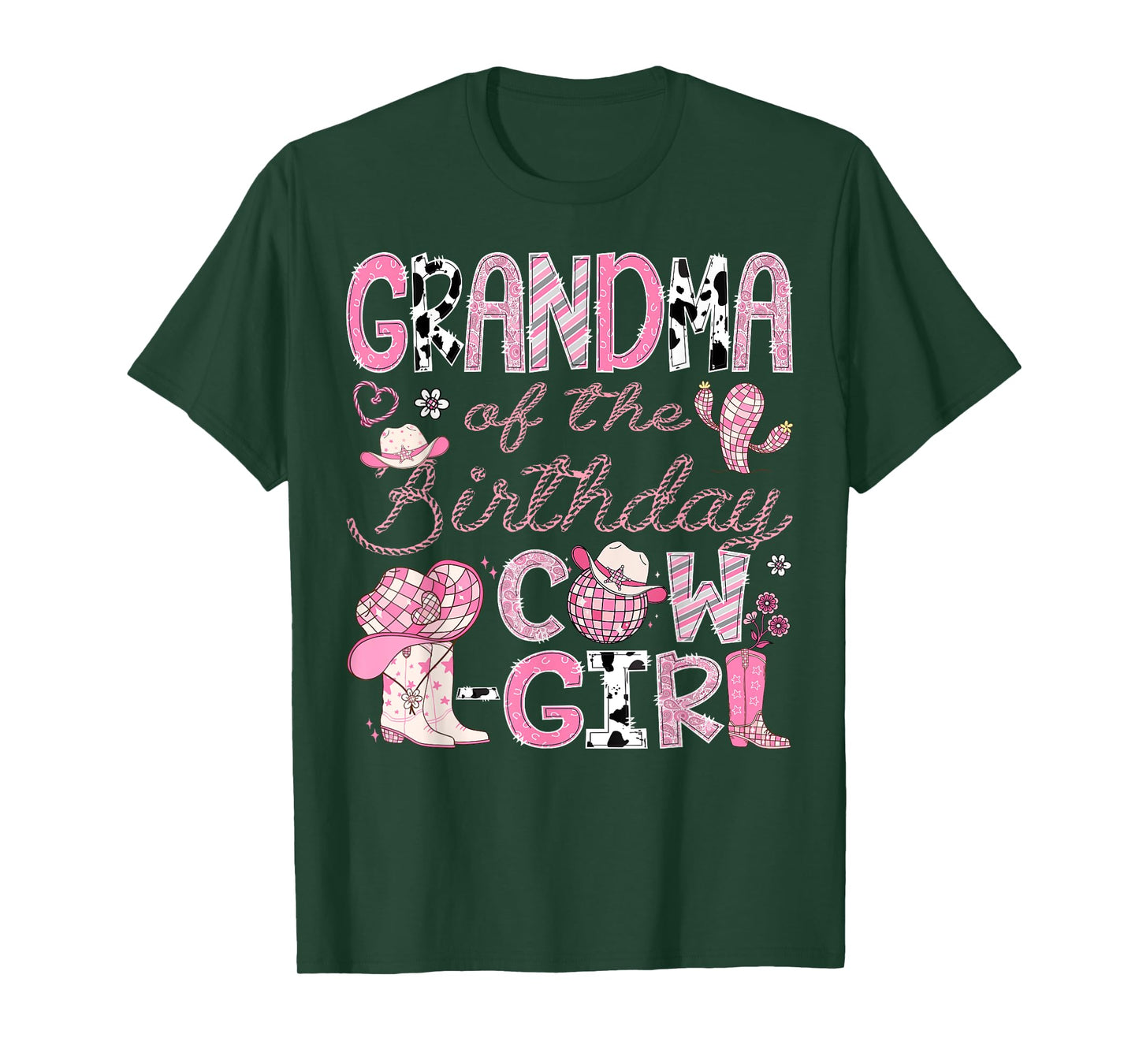 Grandma Of The Birthday Cow-Girl Rodeo CowGirl 1St Birthday T-Shirt