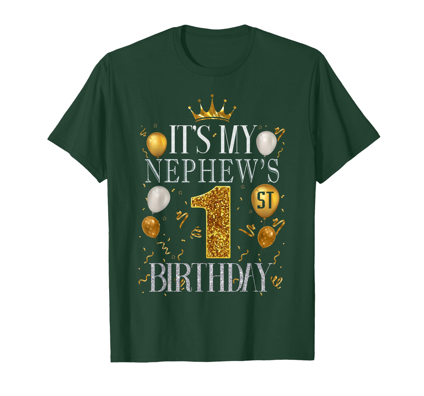 It's My Nephew's 1st Birthday Happy Birthday 1 Years Old T-Shirt