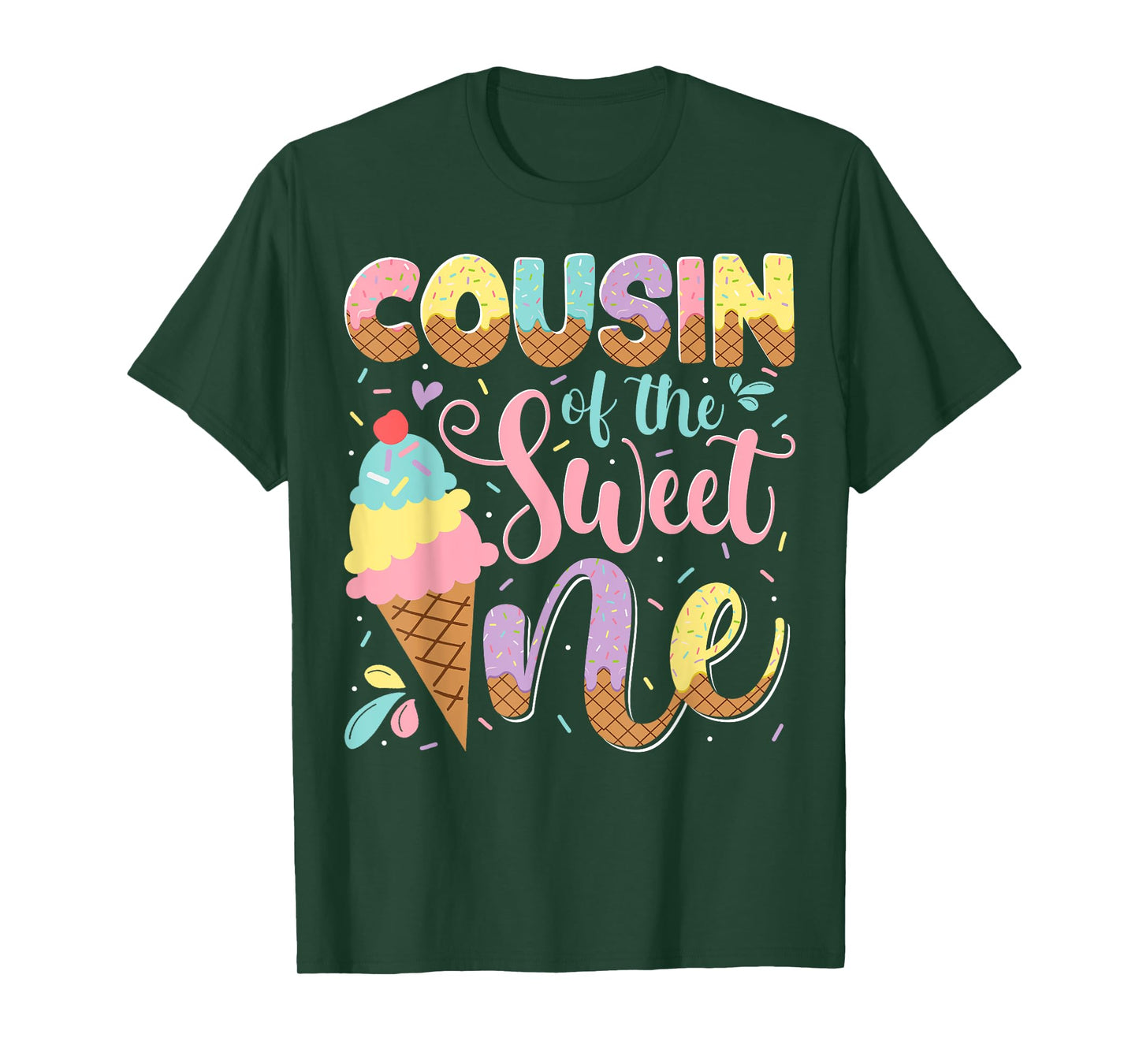 Cousin Of The Sweet One Ice Cream 1St Birthday Party T-Shirt