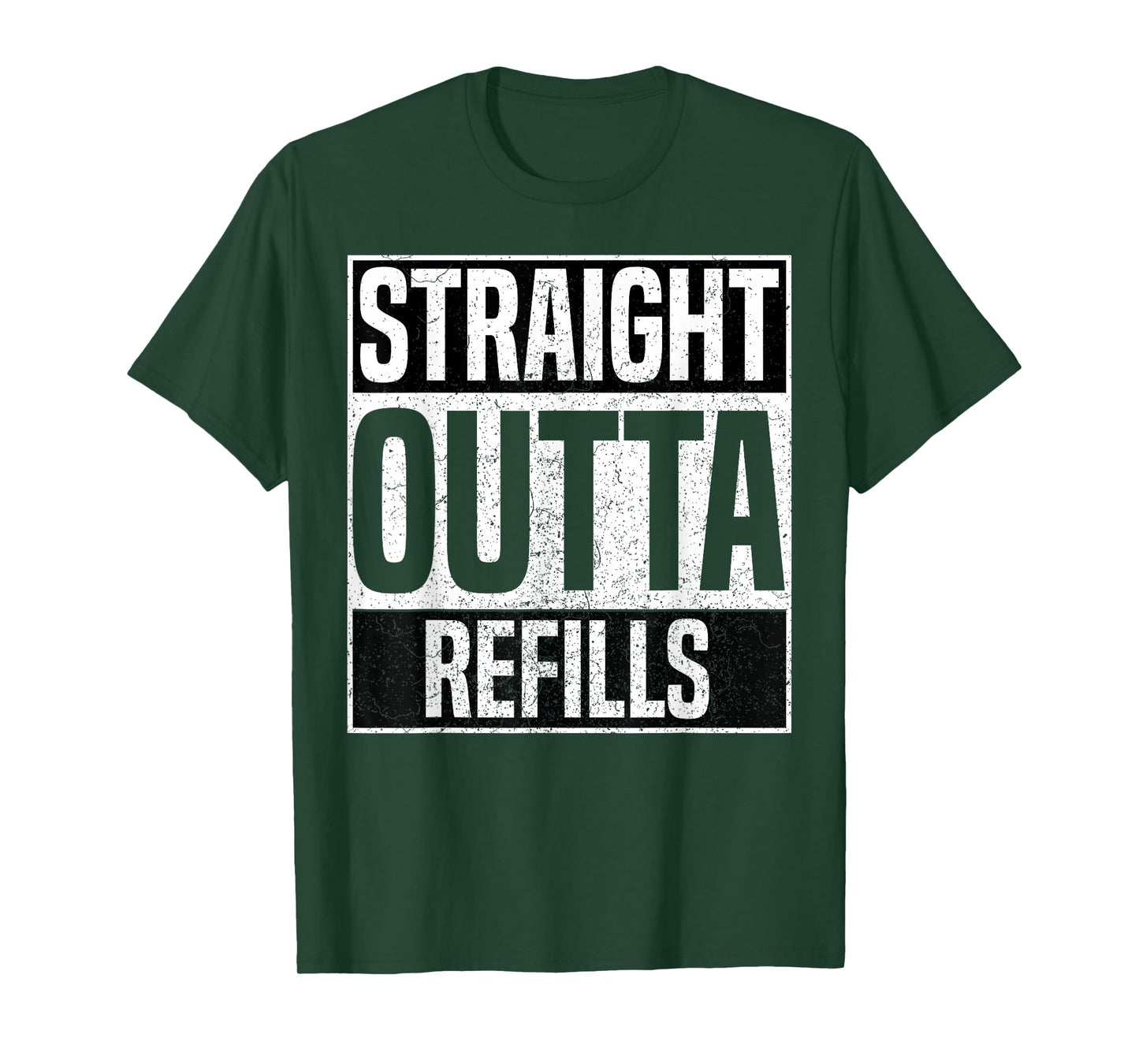 Straight Outta Refills Funny Pharmacy Technician Pharmacist T-Shirt