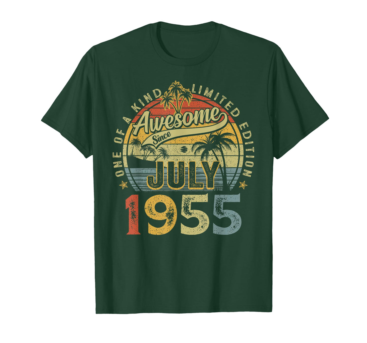 70 Years Old Vintage July 1955 Retro 70th Birthday Men Women T-Shirt