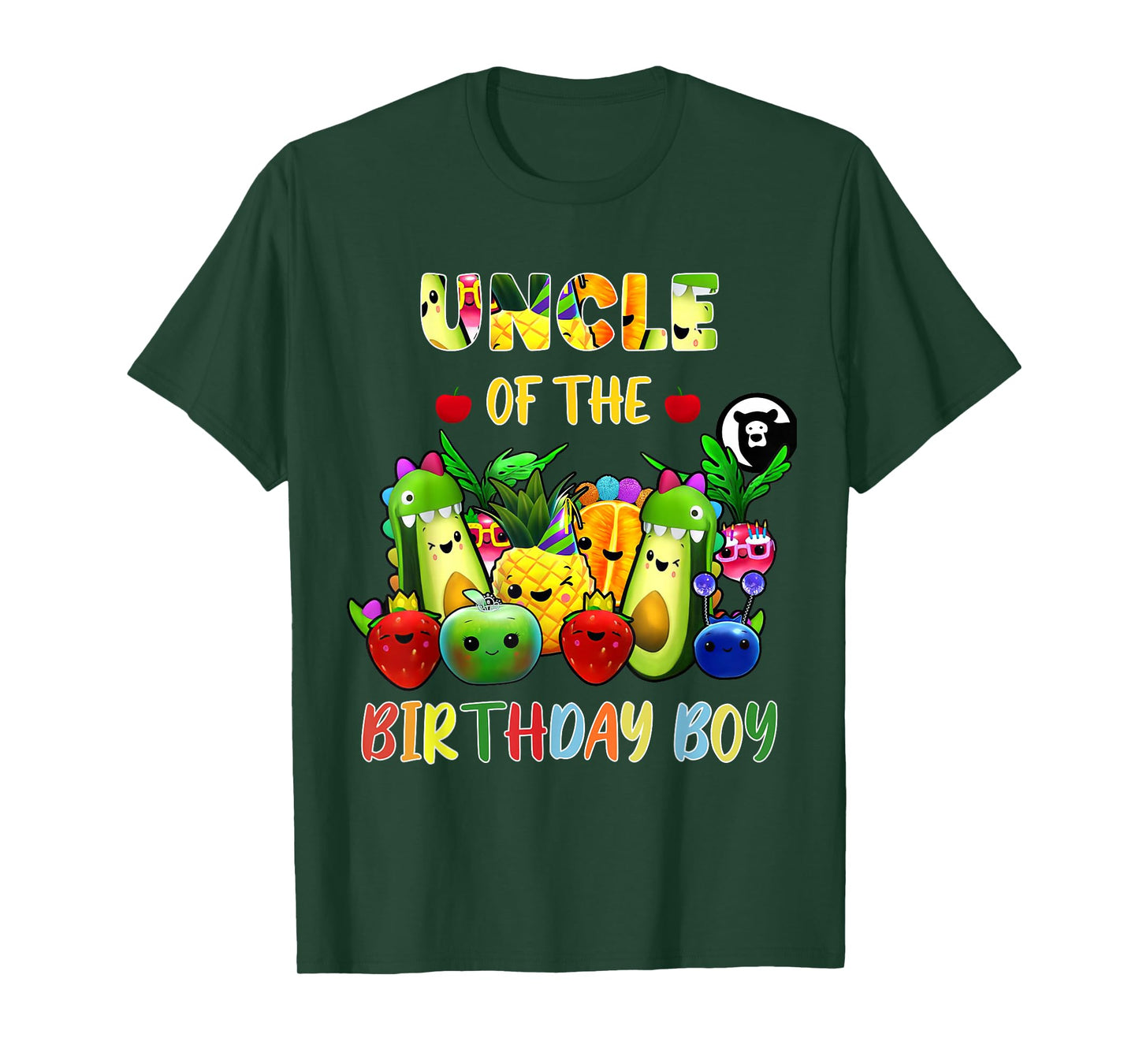 Uncle Of The Birthday Boy Family Fruit Birthday Hey Bear T-Shirt